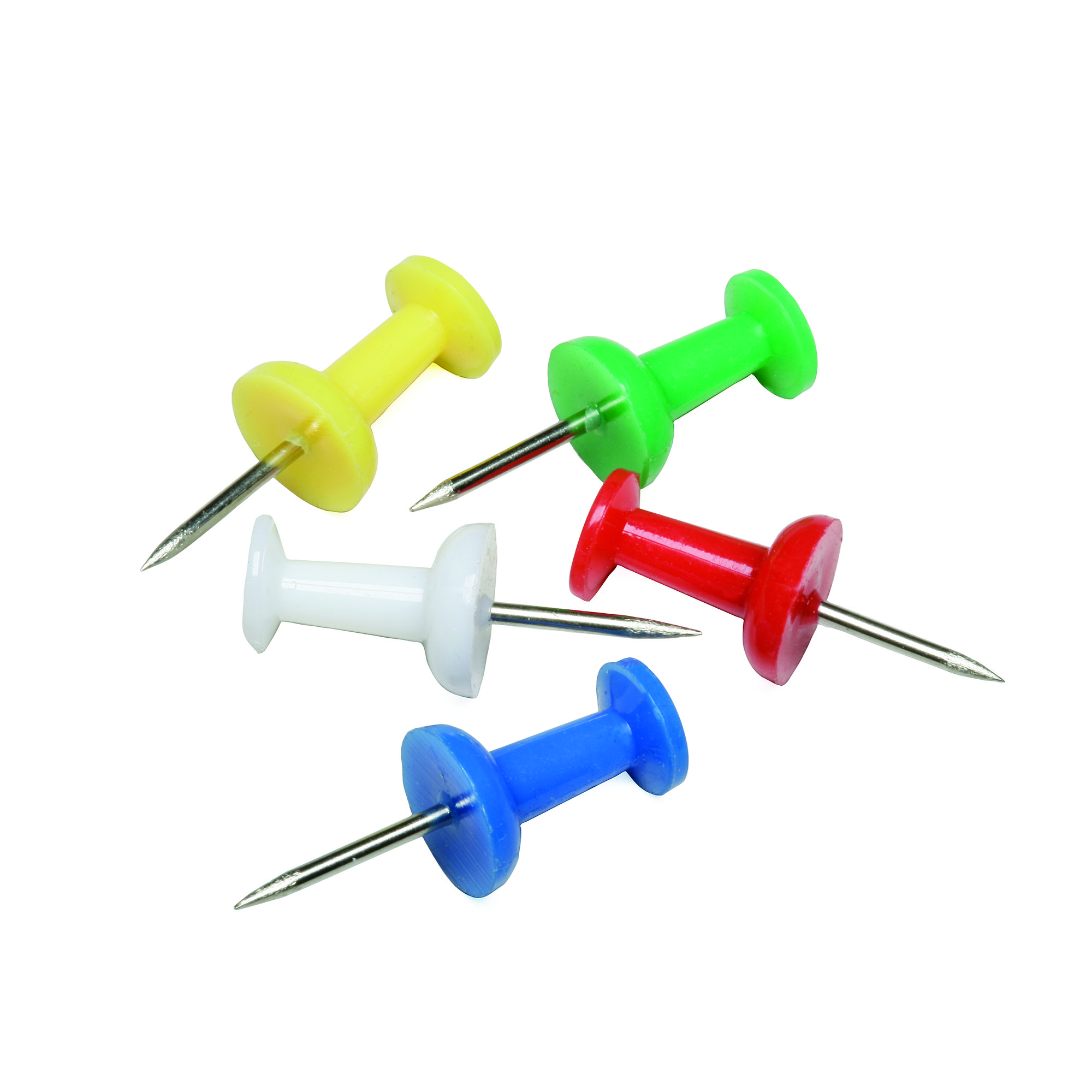 Pushpins, Assorted Colors - 100/BX