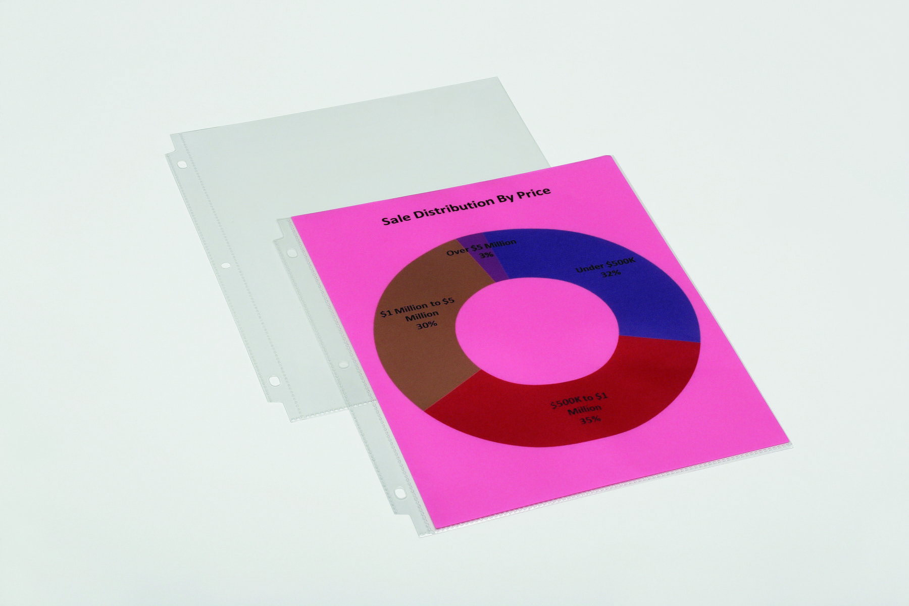 Document Protector, 8 1/2 x 11, 3-Hole Punch, 50/BX