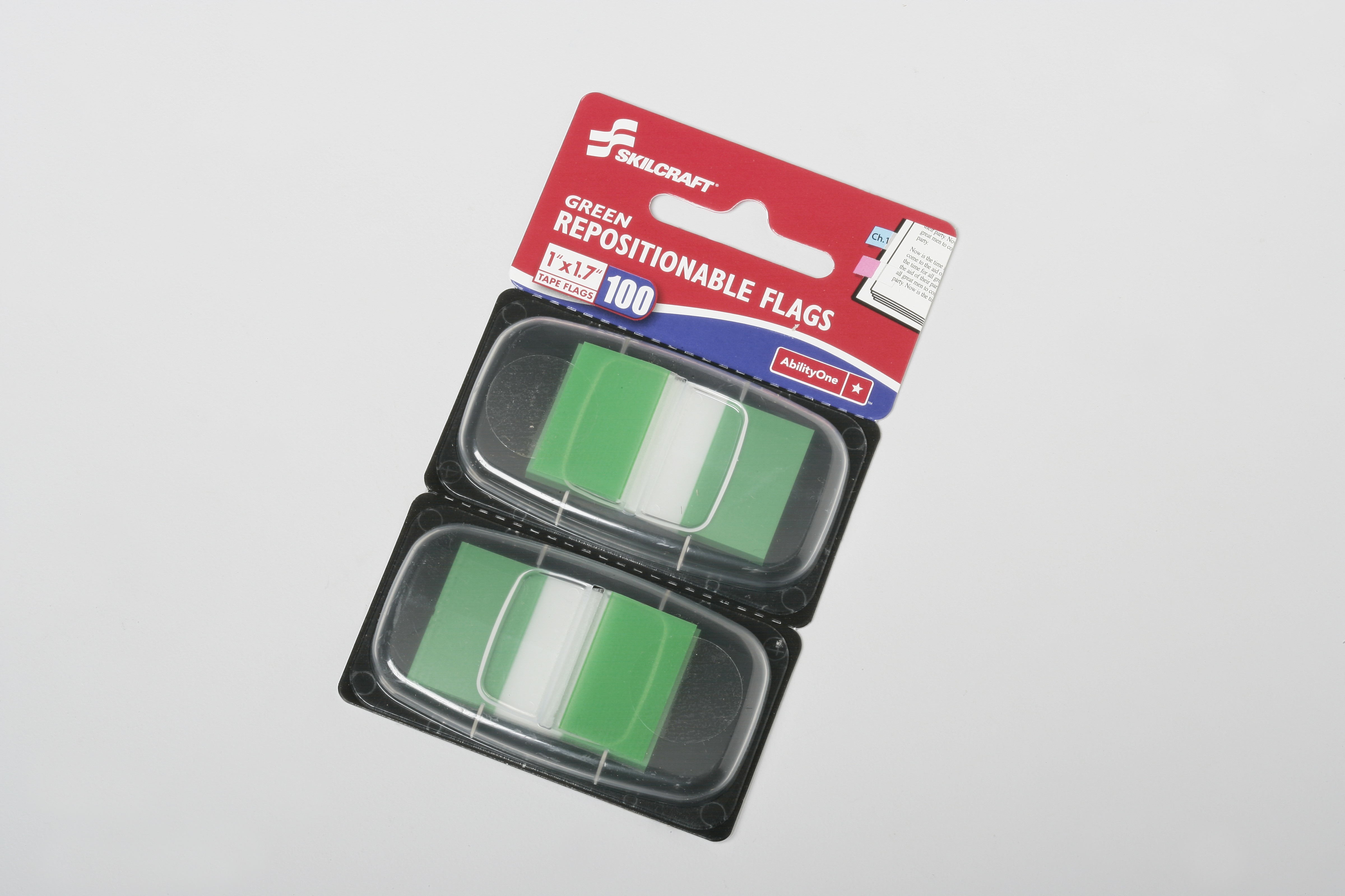 Self-Stick Flag, 1" x 1.75", Green - 100/PK