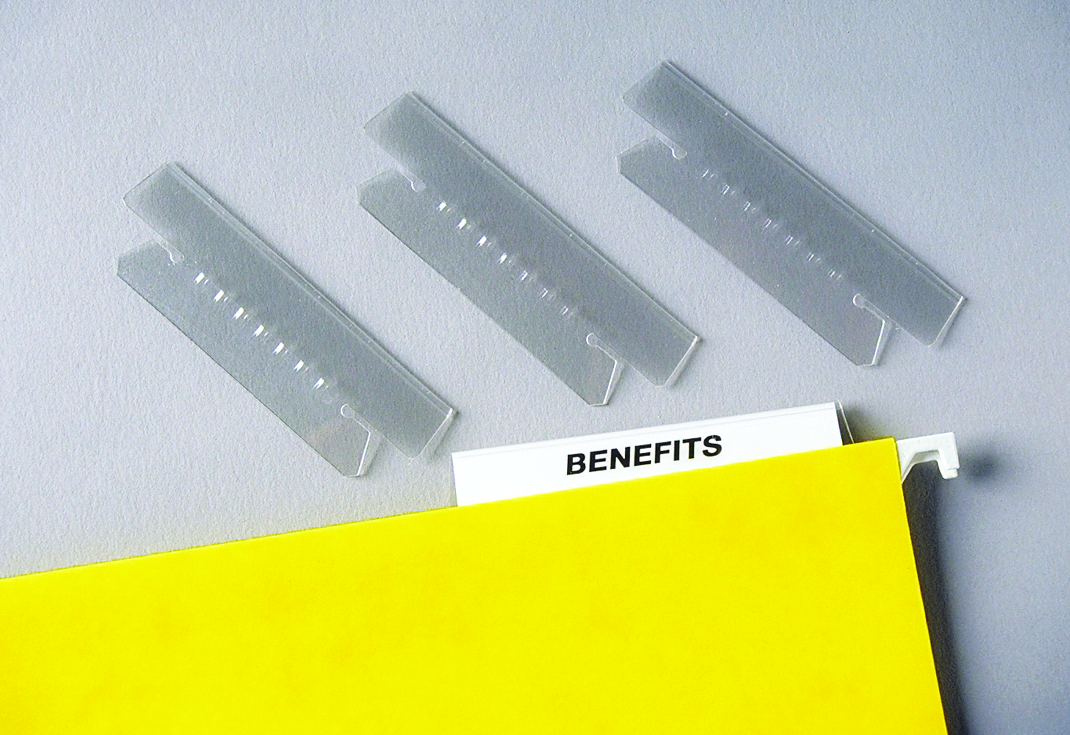 Tab, Hanging File Folder, Clear With White Inserts, 1/3 Cut - 25/PK