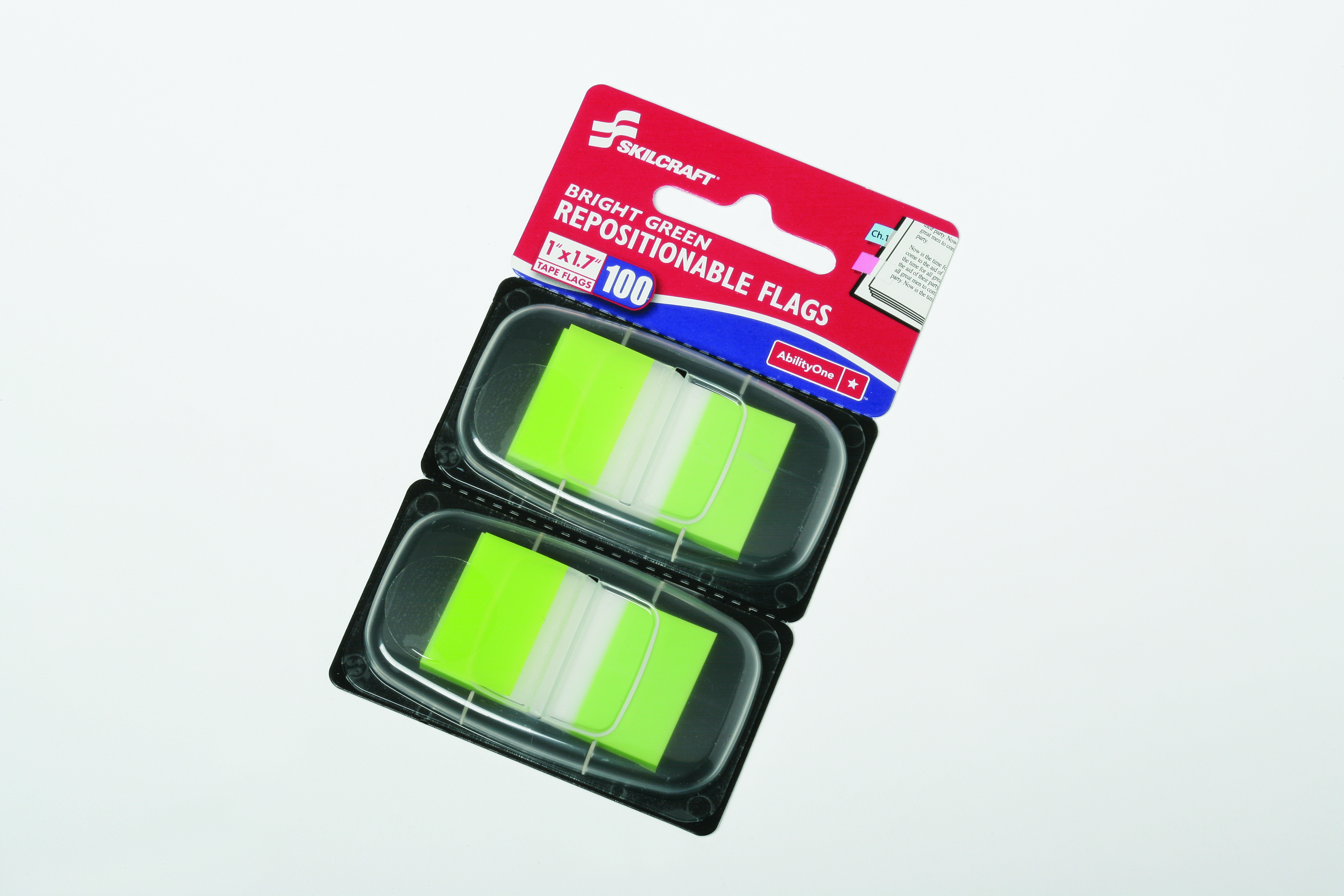 Self-Stick Flag, 1 x 1.75, Bright Green - 100/PK