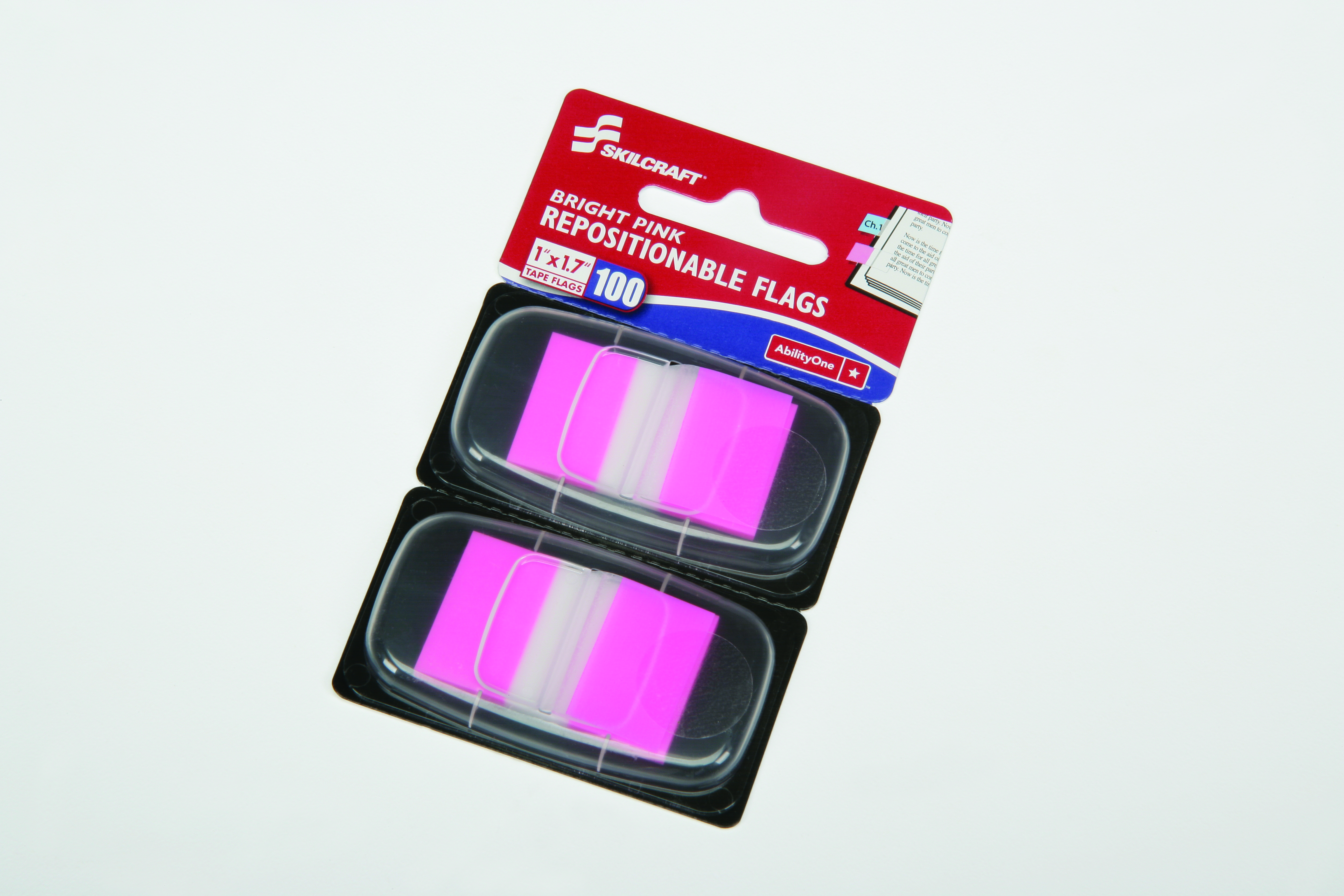 Self-Stick Flag, 1 x 1.75, Bright Pink - 100/PK