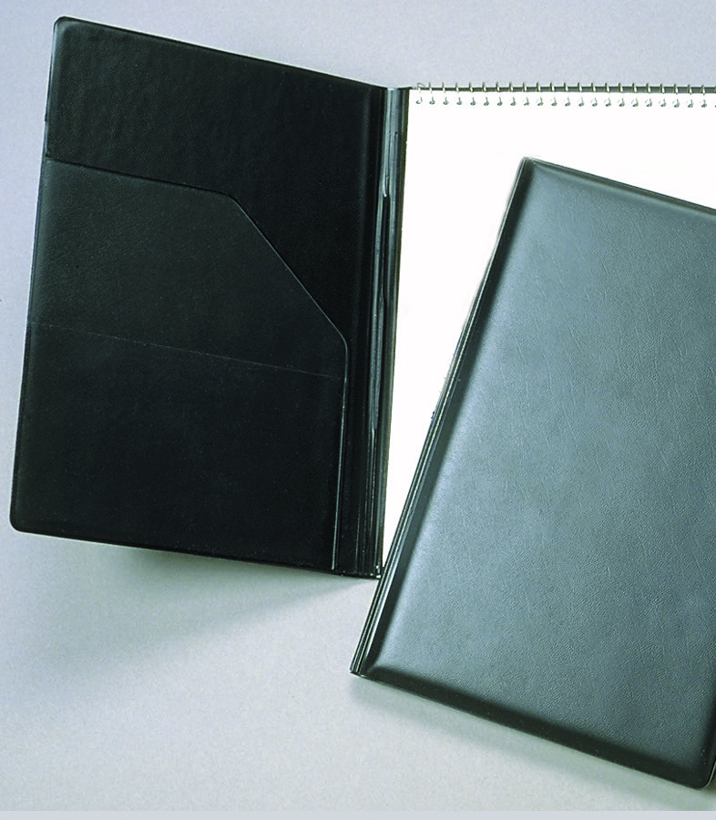 Steno Pad Holder, Vinyl, Black, 9" x 6" - Each