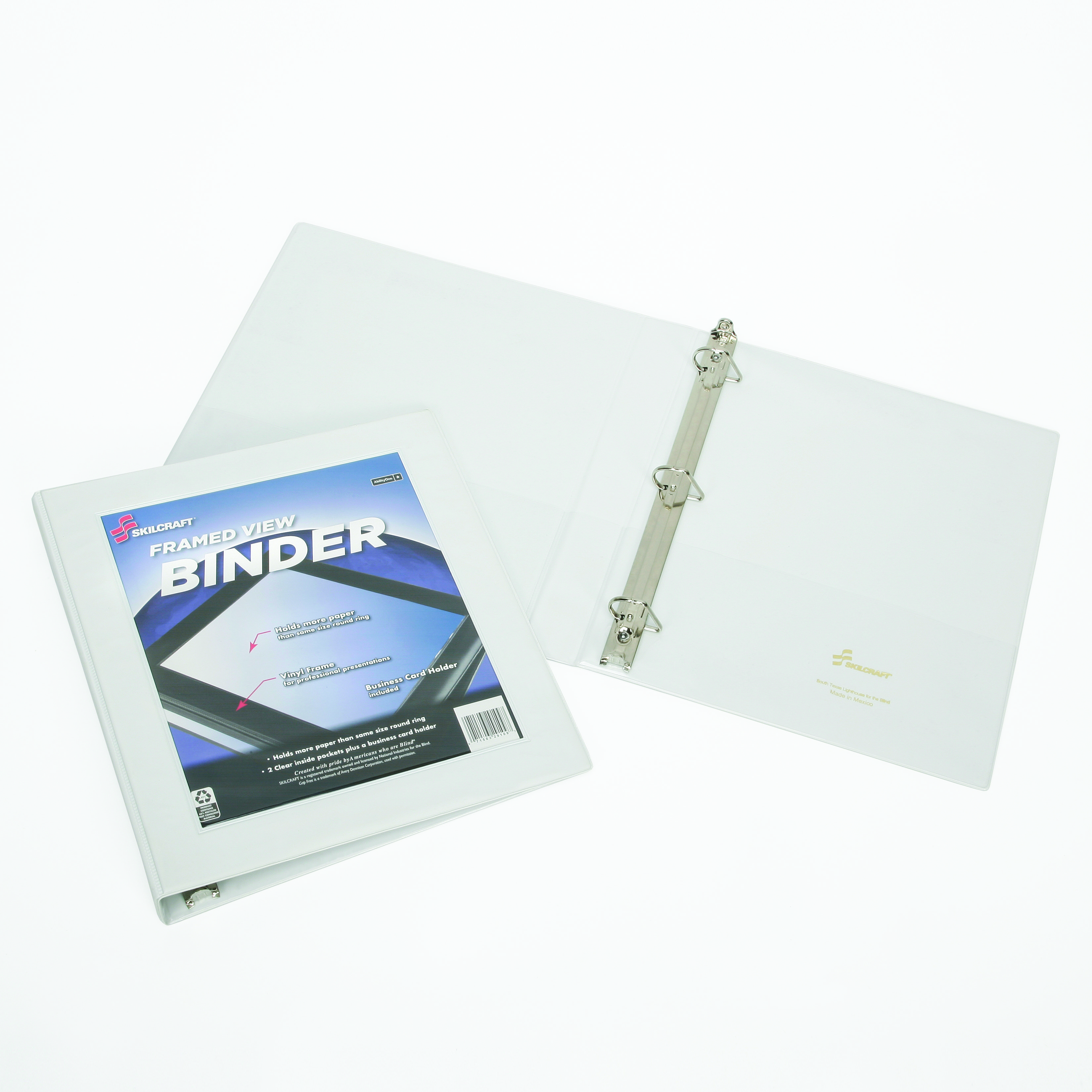 Binder, Loose-leaf, Frame View, White, 1-1/2" - Each