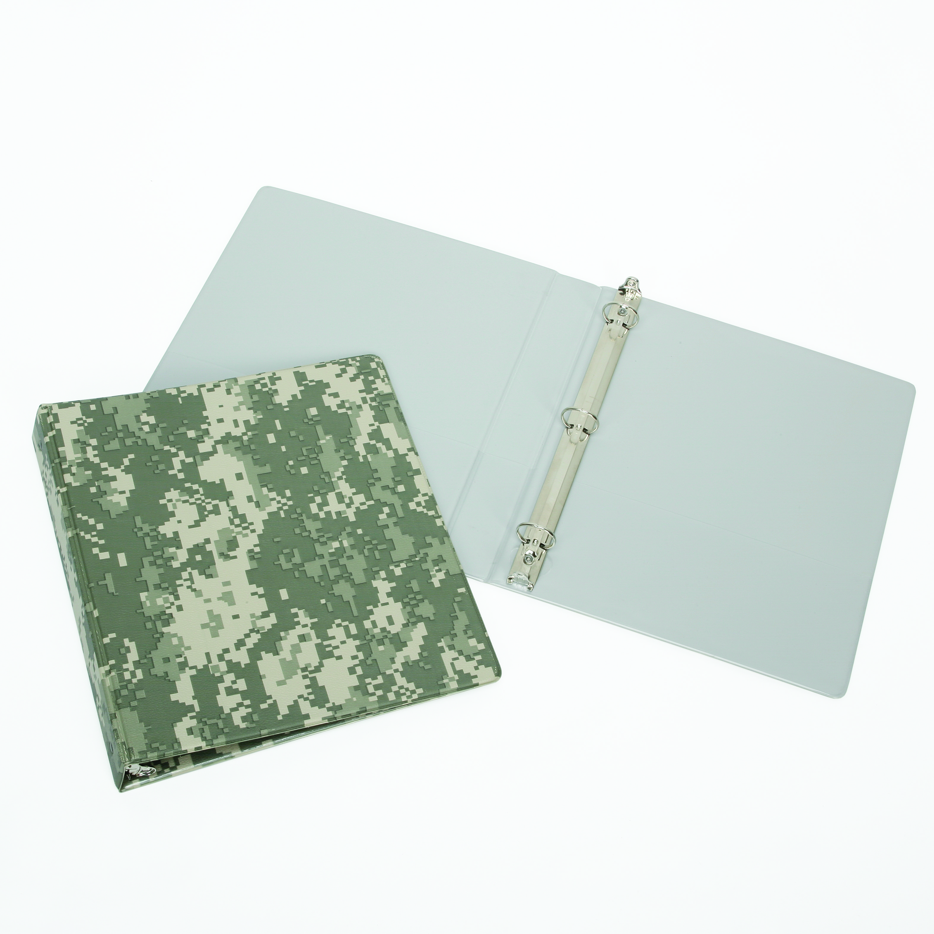 Binder, Round Ring, Pockets, Camouflage, 1" Capacity, Letter Size - Each