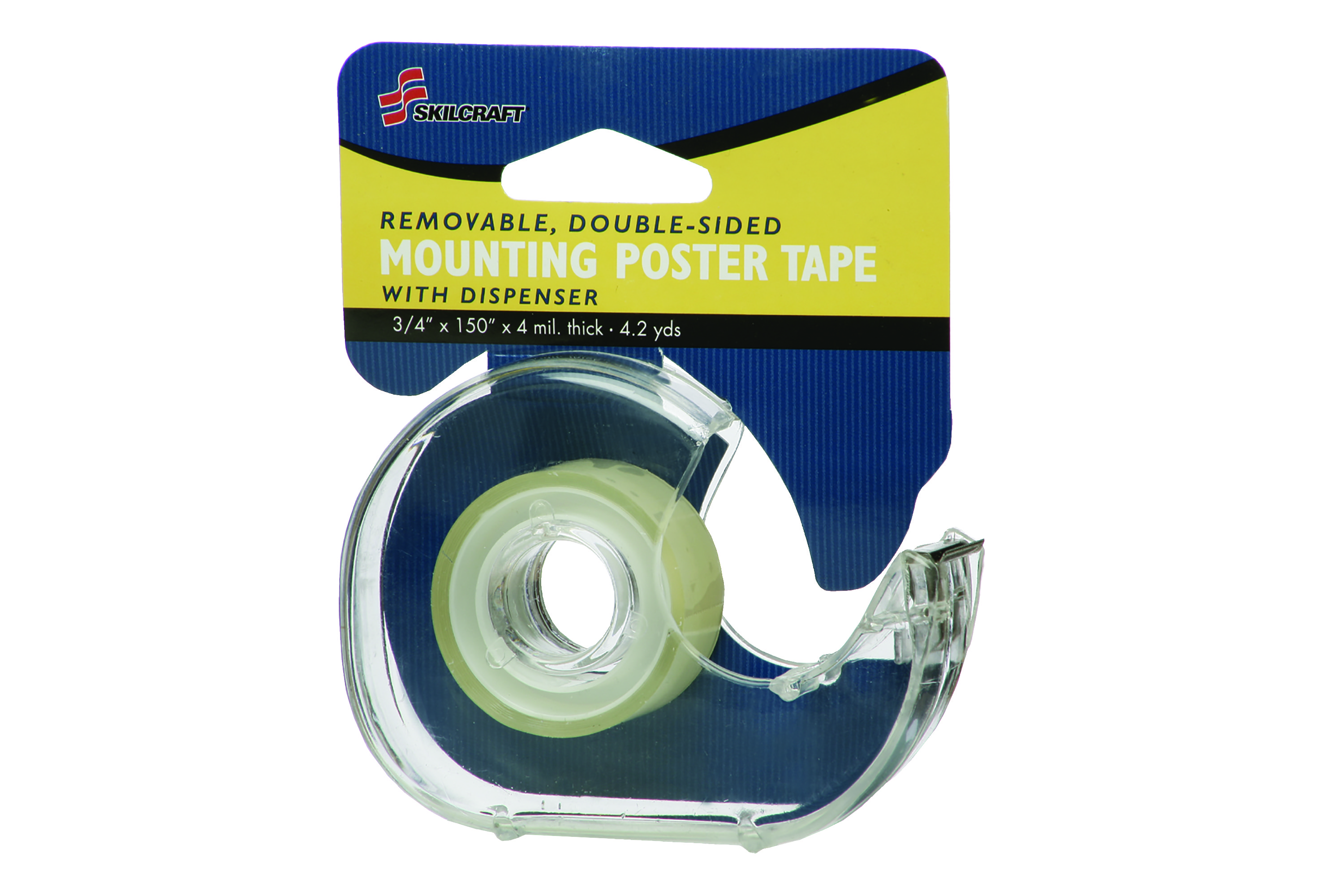 Tape, Double Sided, Transparent, Removable, 3/4" x 150" - Each