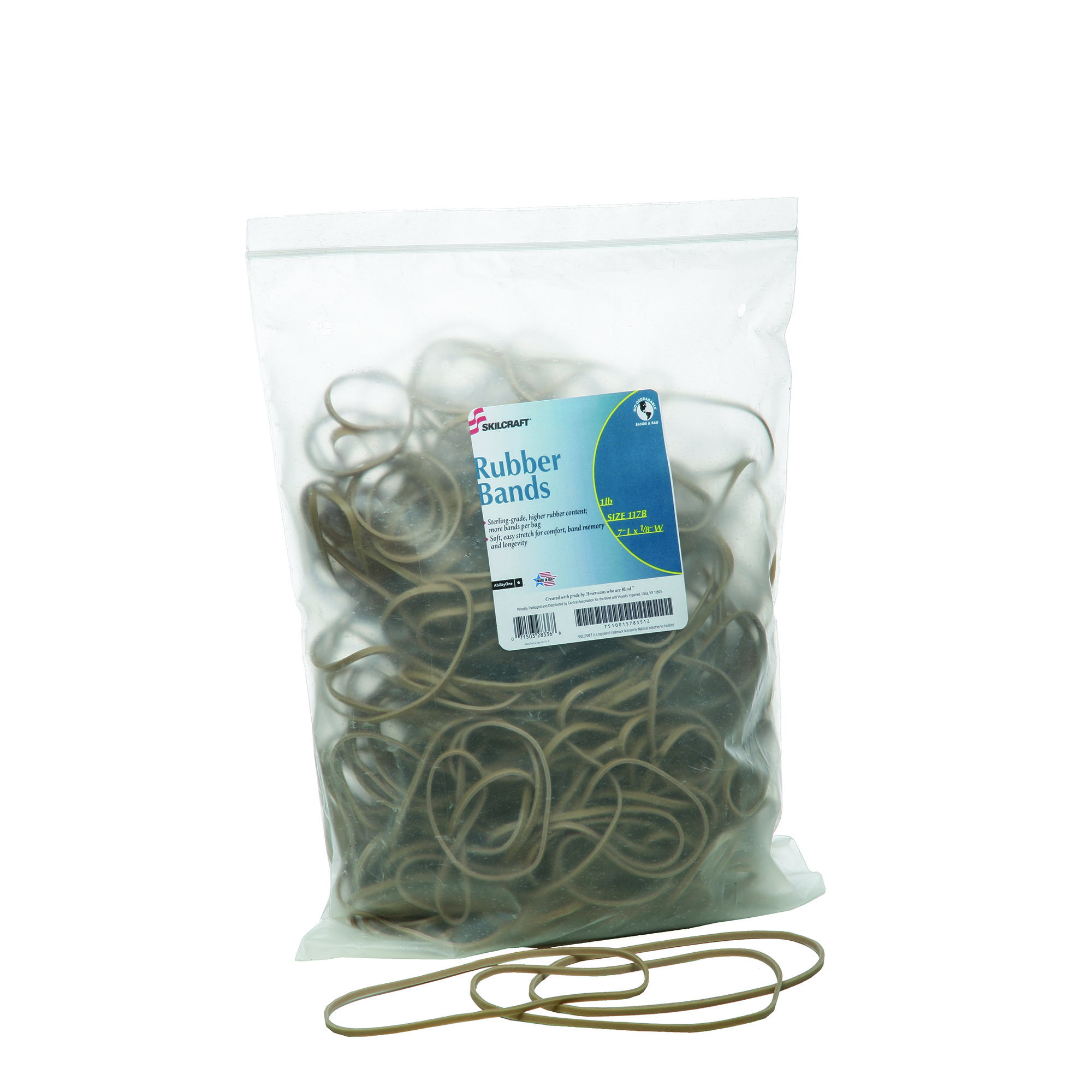 Rubber Band, Sterling Grade, Size 117, 1 lb