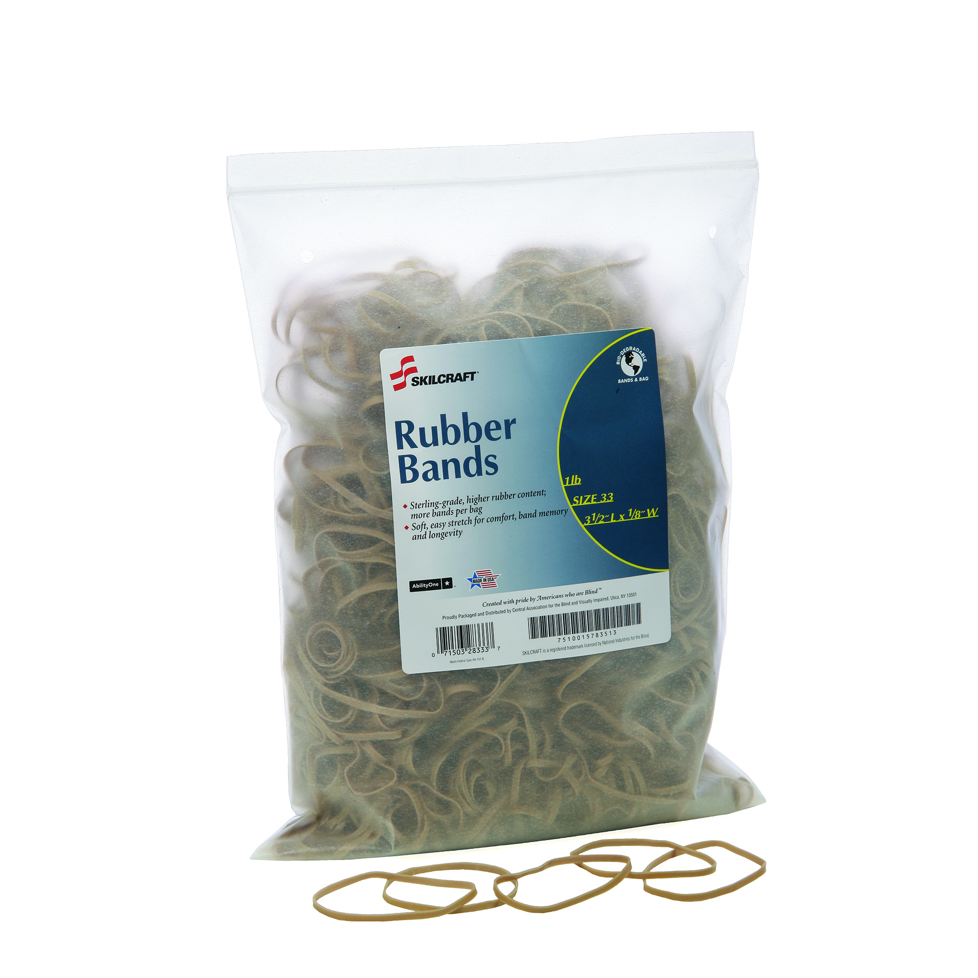 Rubber Band, Sterling Grade, Size 33 1 lb