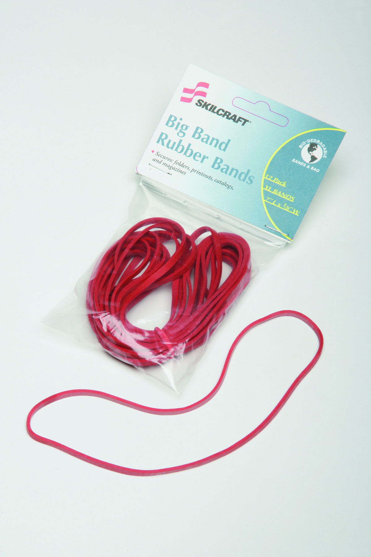 Rubber Band, Big Band, Red, 7" x 1/8"