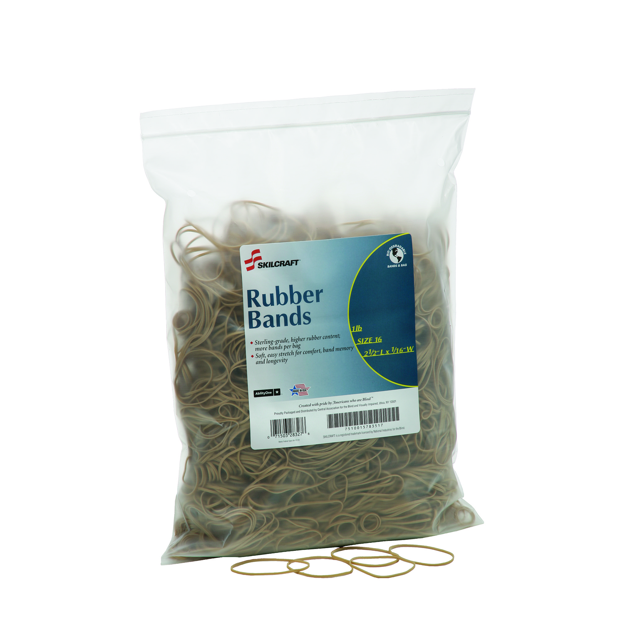 Rubber Band, Sterling Grade, Size 16, 1 lb