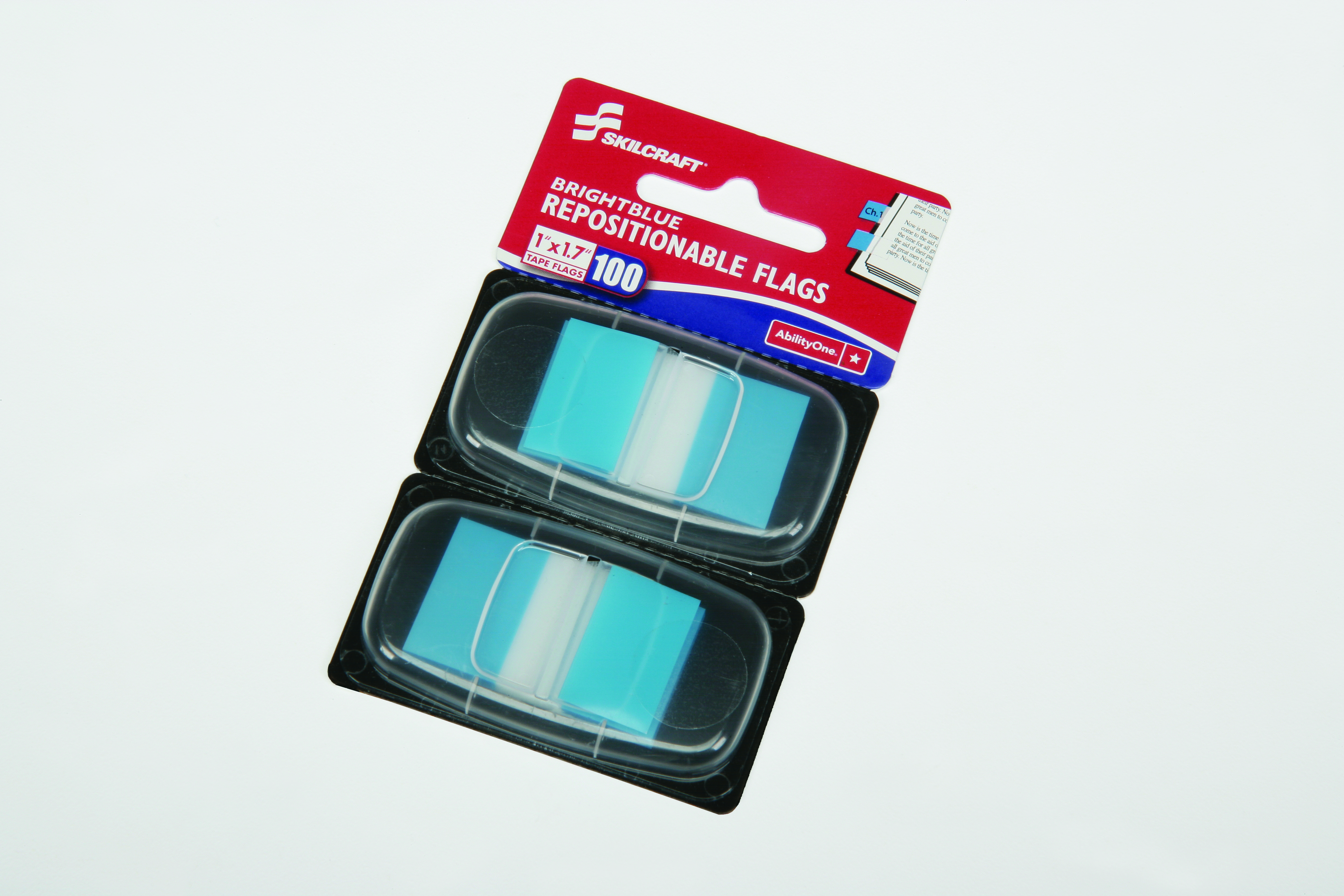 Self Stick Rectangular Flag, 1" x 1.7", Bright Blue - 100/PK