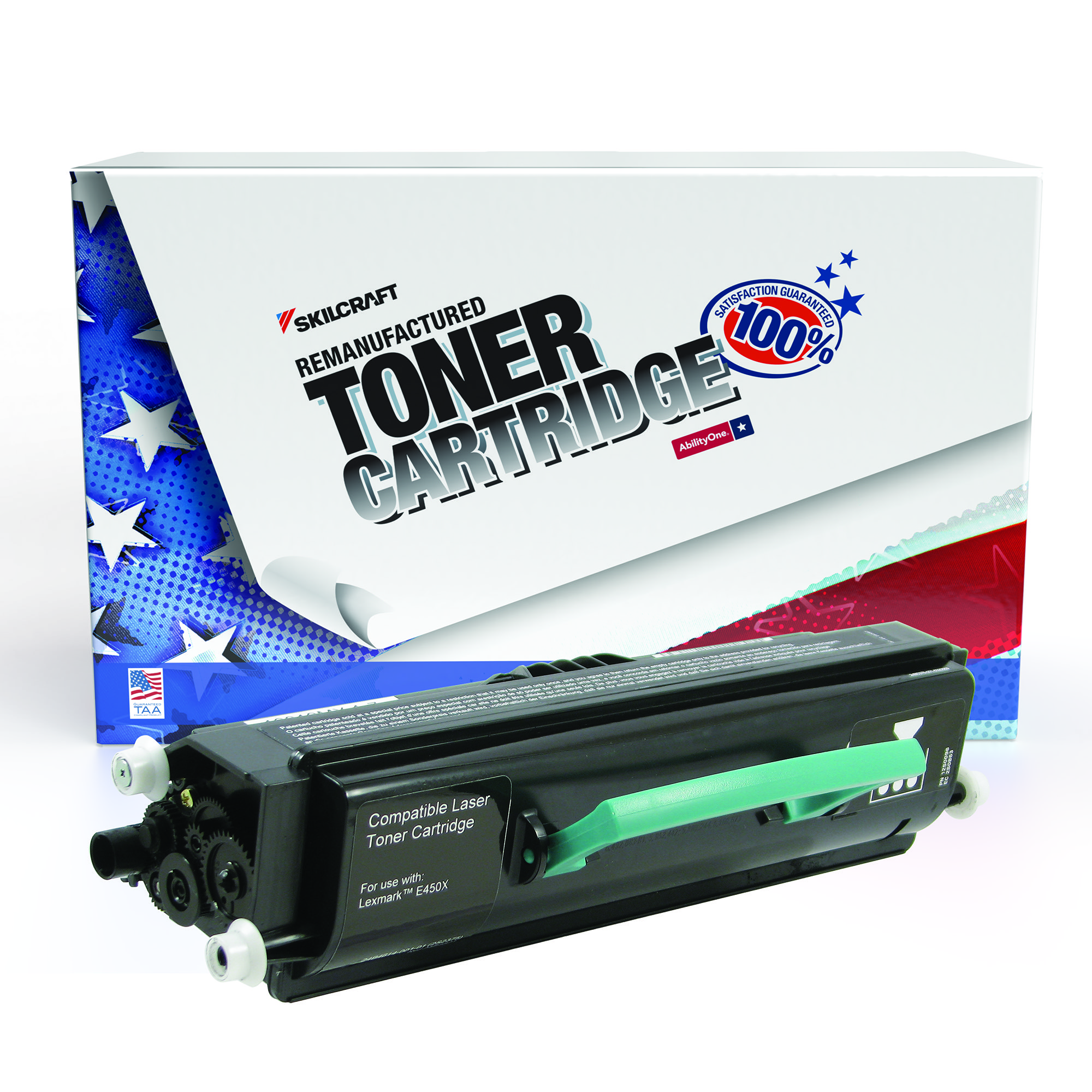 Toner Cartridge, Remanufactured, Lexmark E450 Series - Each