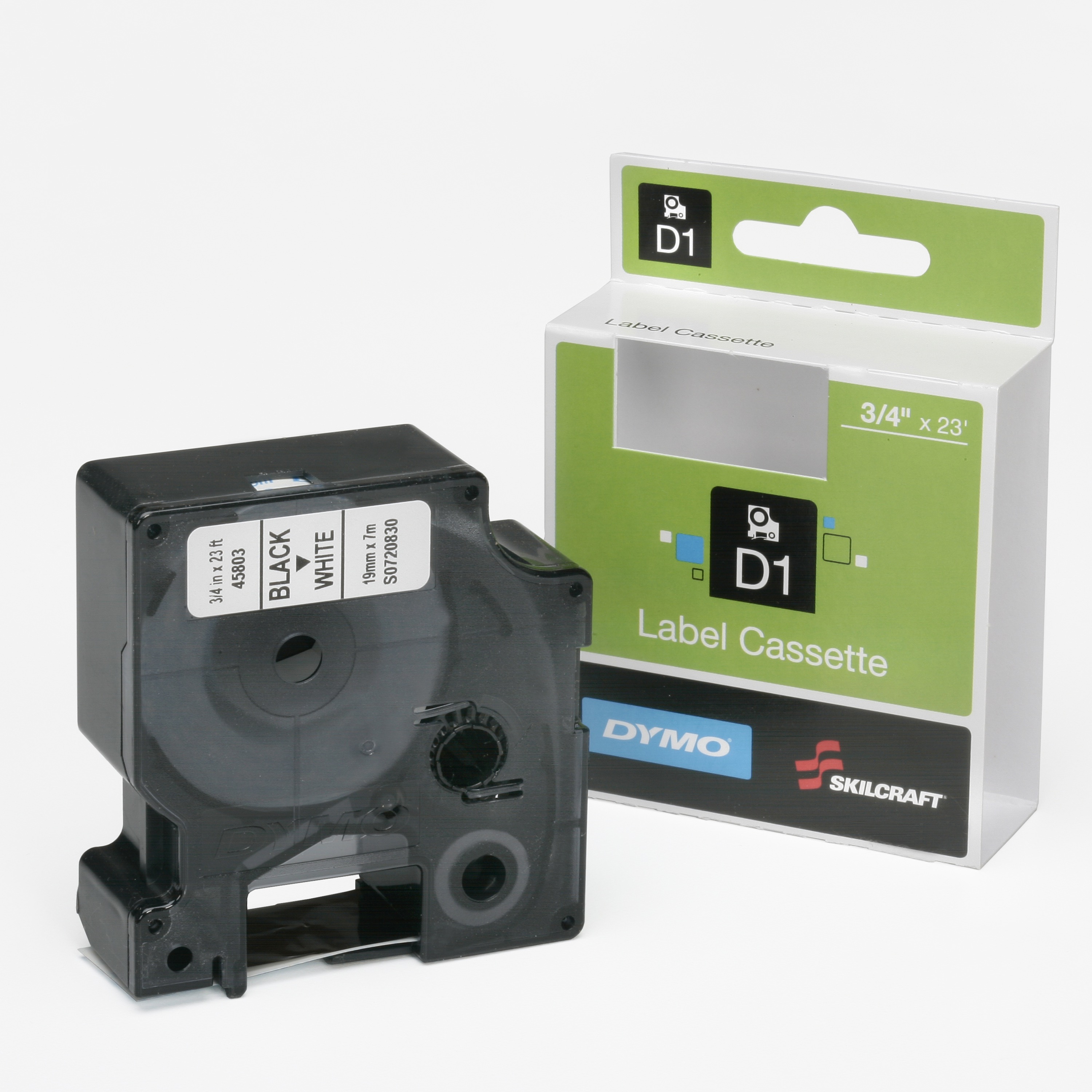 Cartridge, Label, Black on White, 3/4" x 26.2' - Each