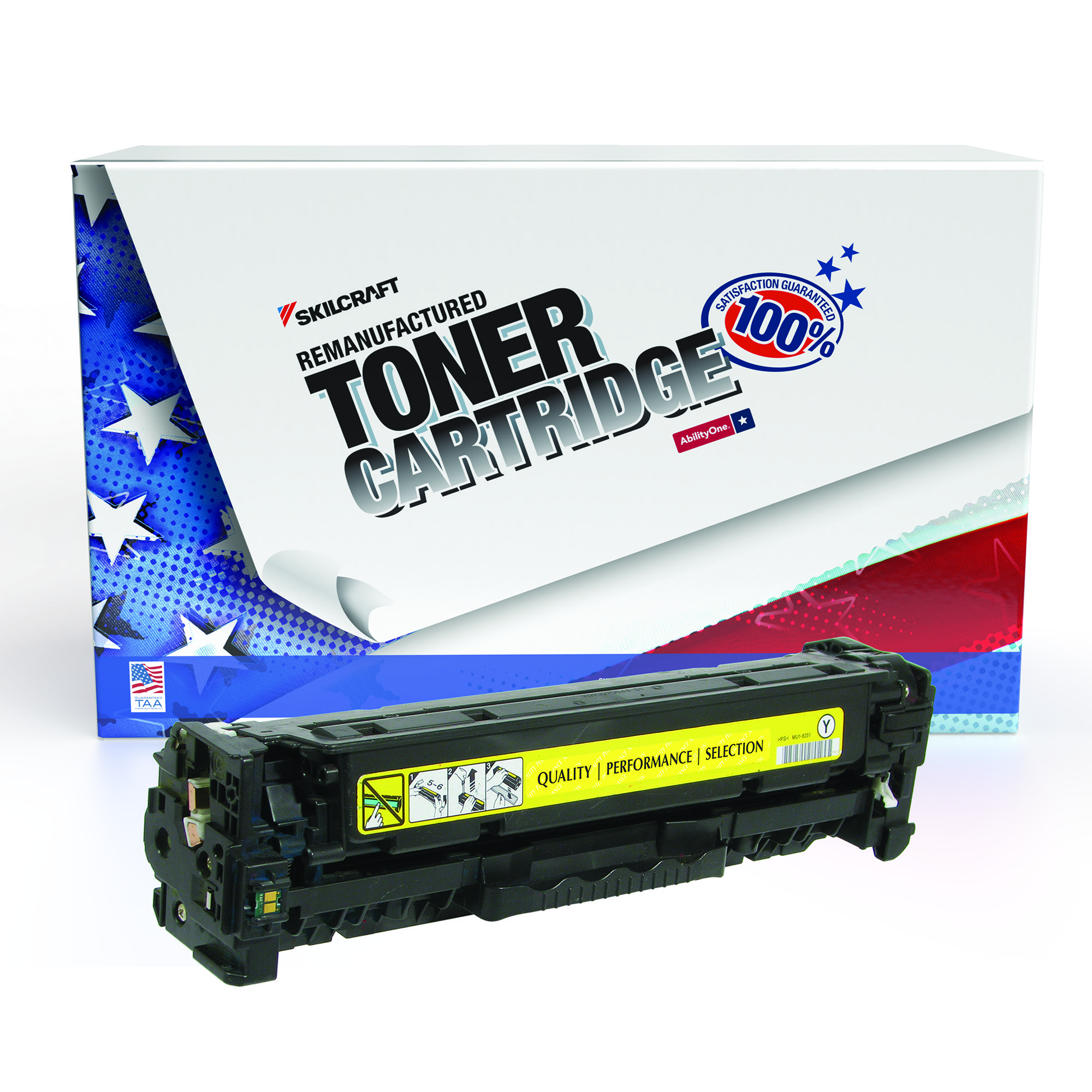 Toner Cartridge, LaserJet, Remanufactured, HP 305A Series, Yellow, Page Yield 2600 - Each