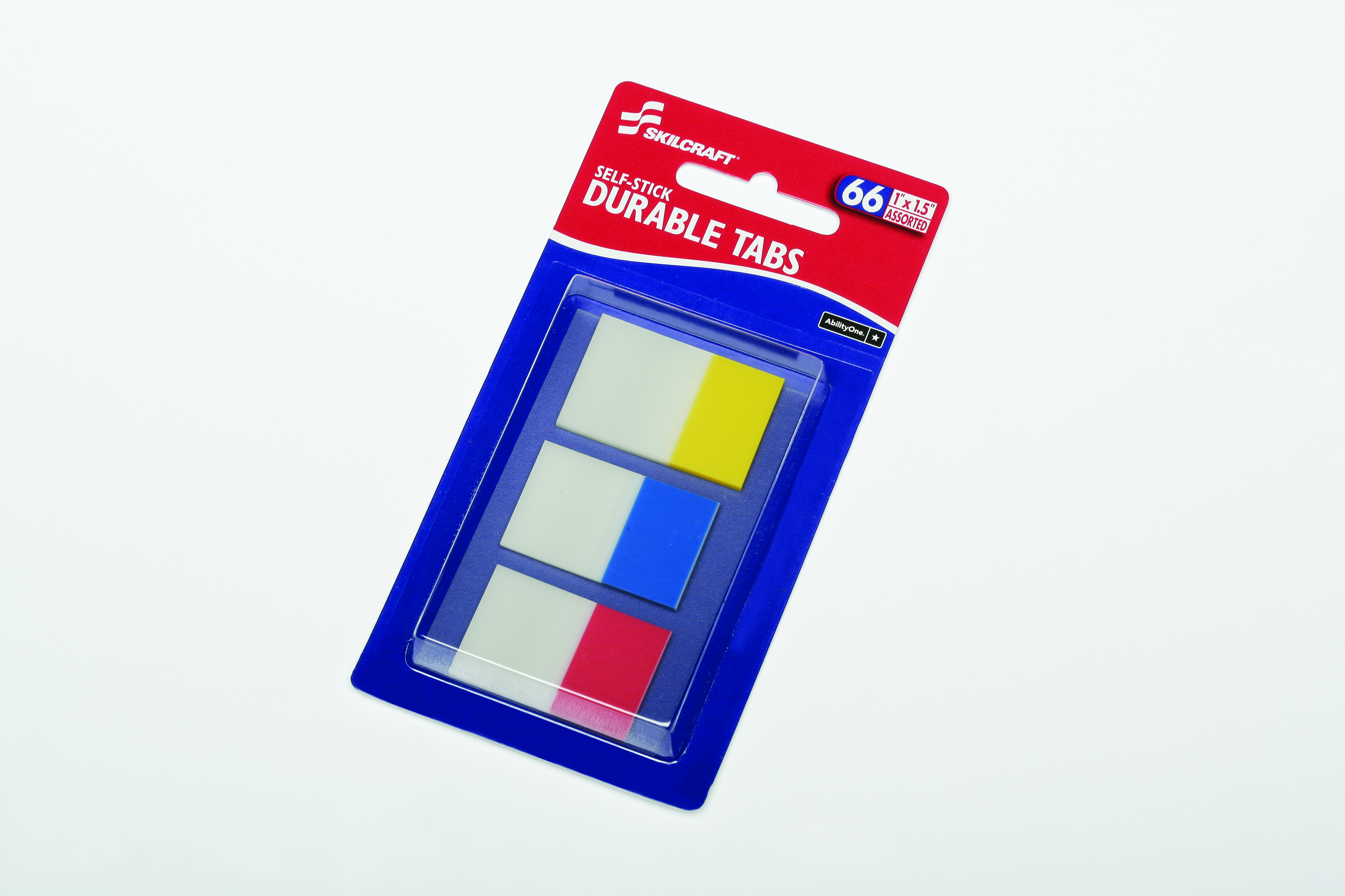 Tab, Self-Stick, Durable, 1", Assorted Colors - 66/PK
