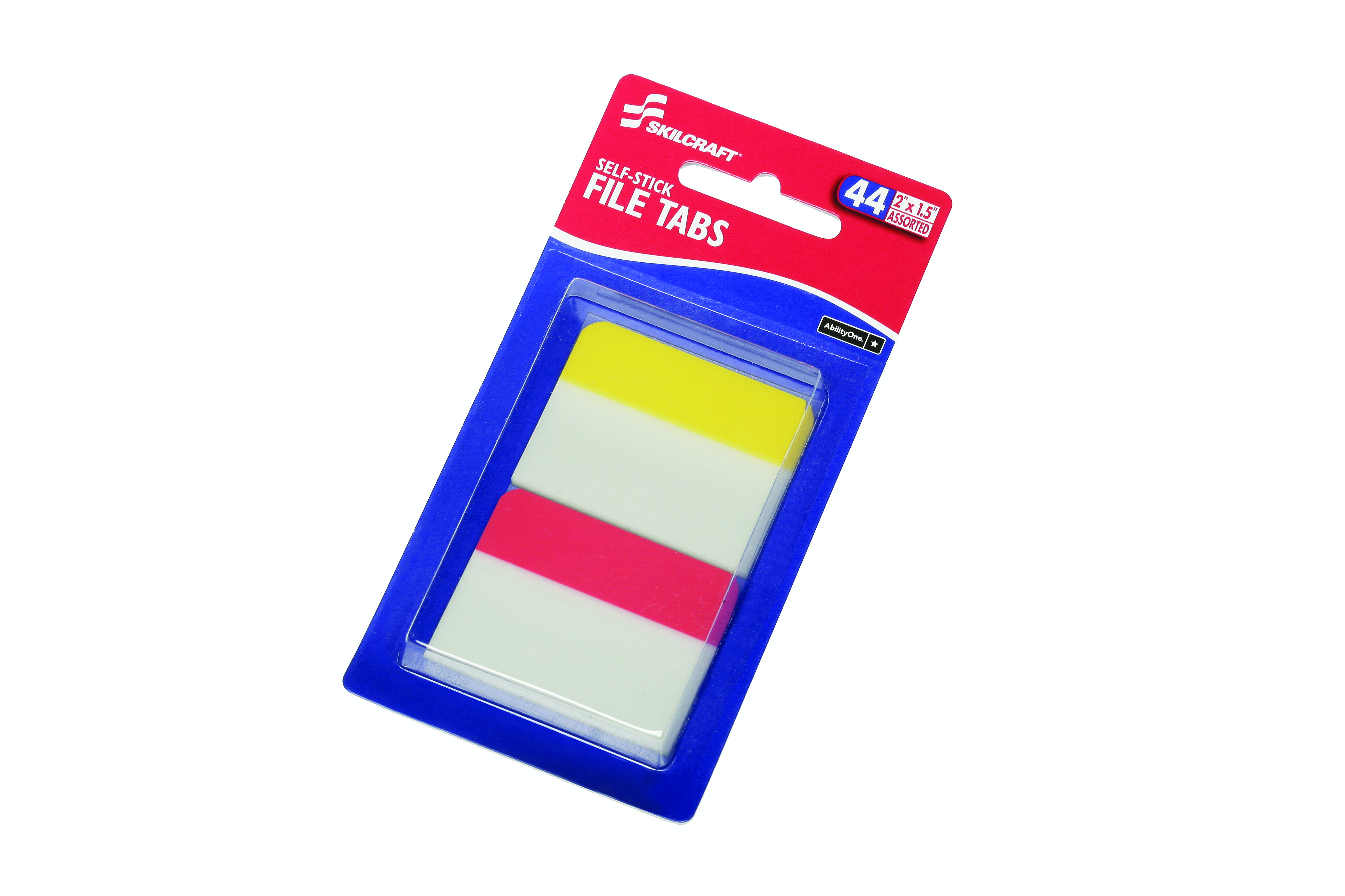 Tabs, Self-Stick, Filing, Repositionable, 2", Red/Yellow - 44/PK