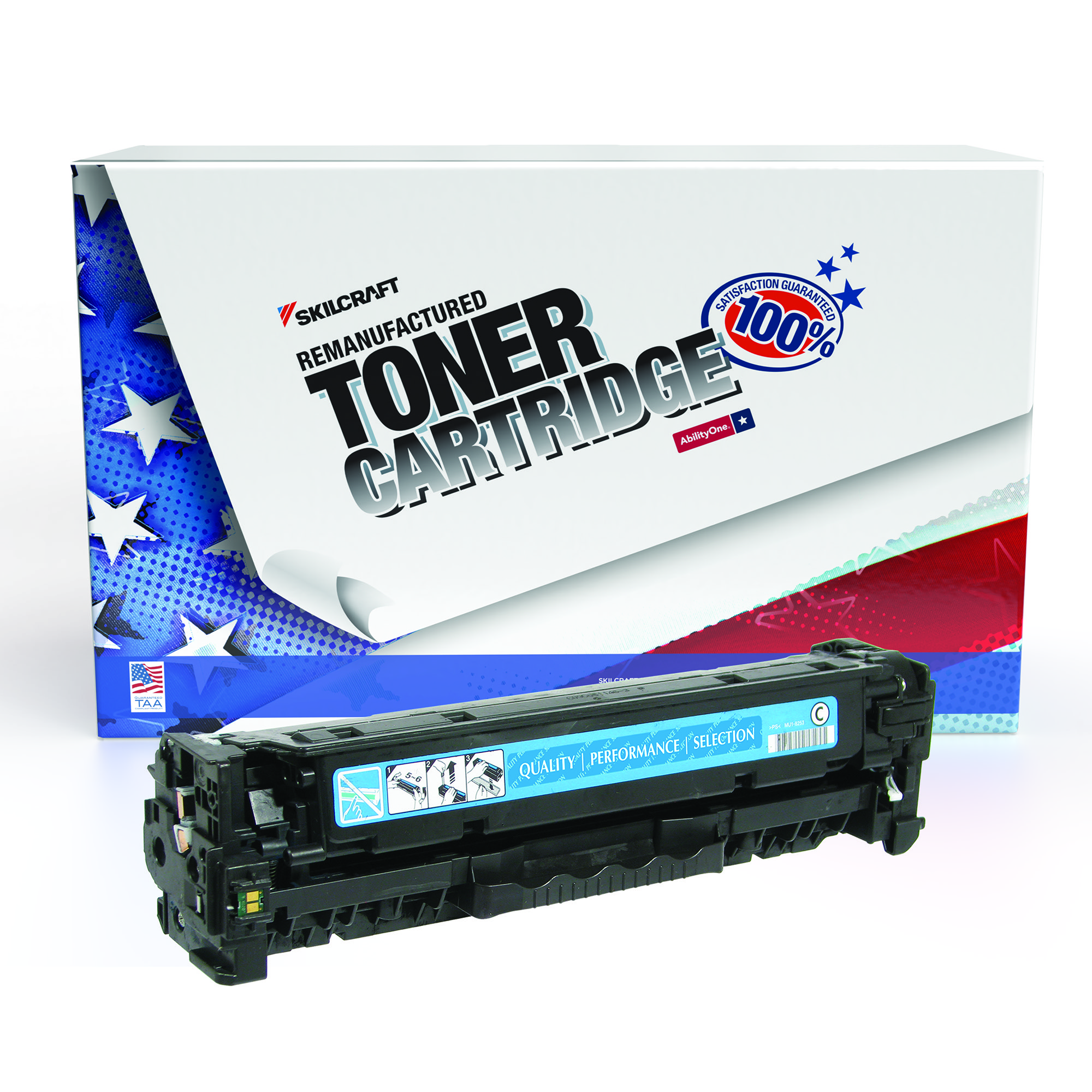 Toner Cartridge, LaserJet, Remanufactured, HP 304A Series, Cyan, Page Yield 2800 - Each