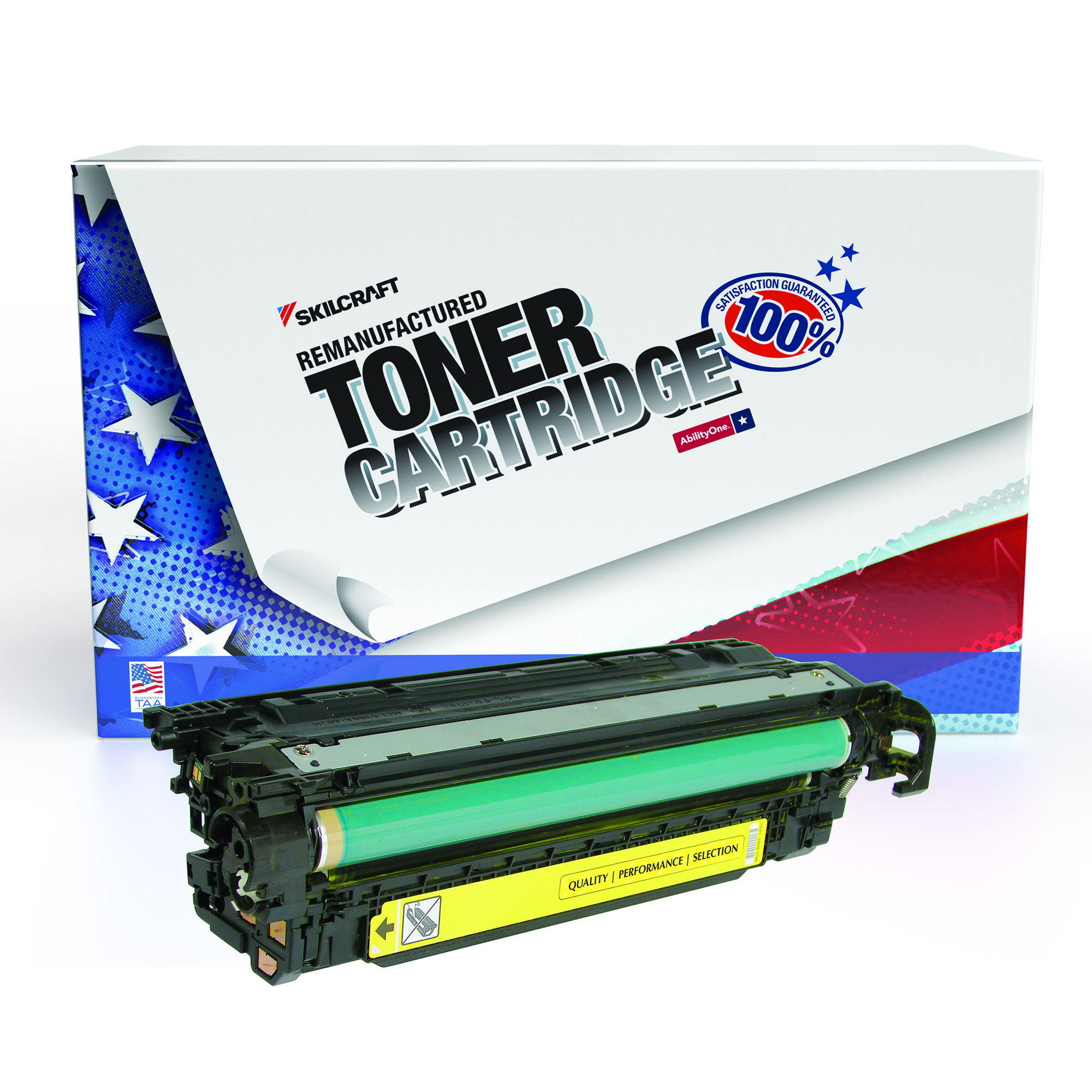 Toner Cartridge, LaserJet, Remanufactured, HP 504A Series, Yellow, Page Yield 7000 - Each