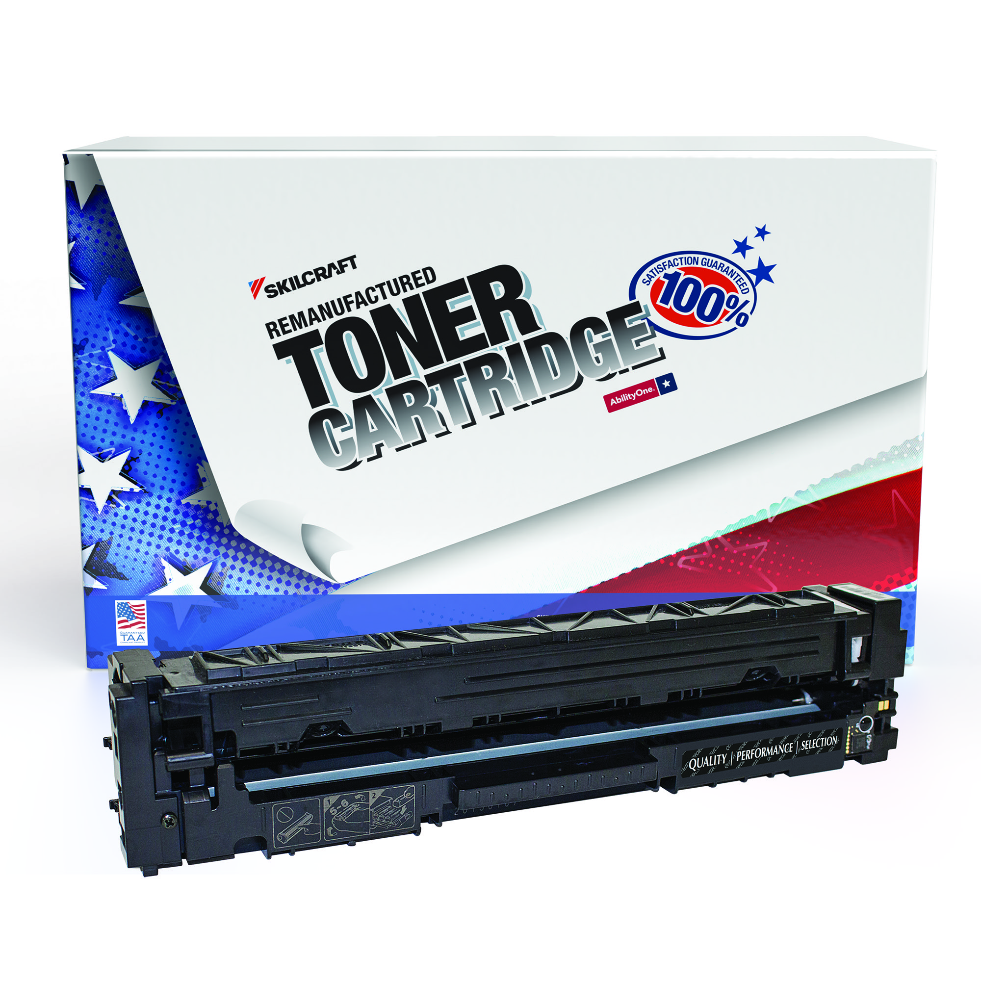 Toner Cartridge, Remanufactured, HP 201A Series, Black ink - Each