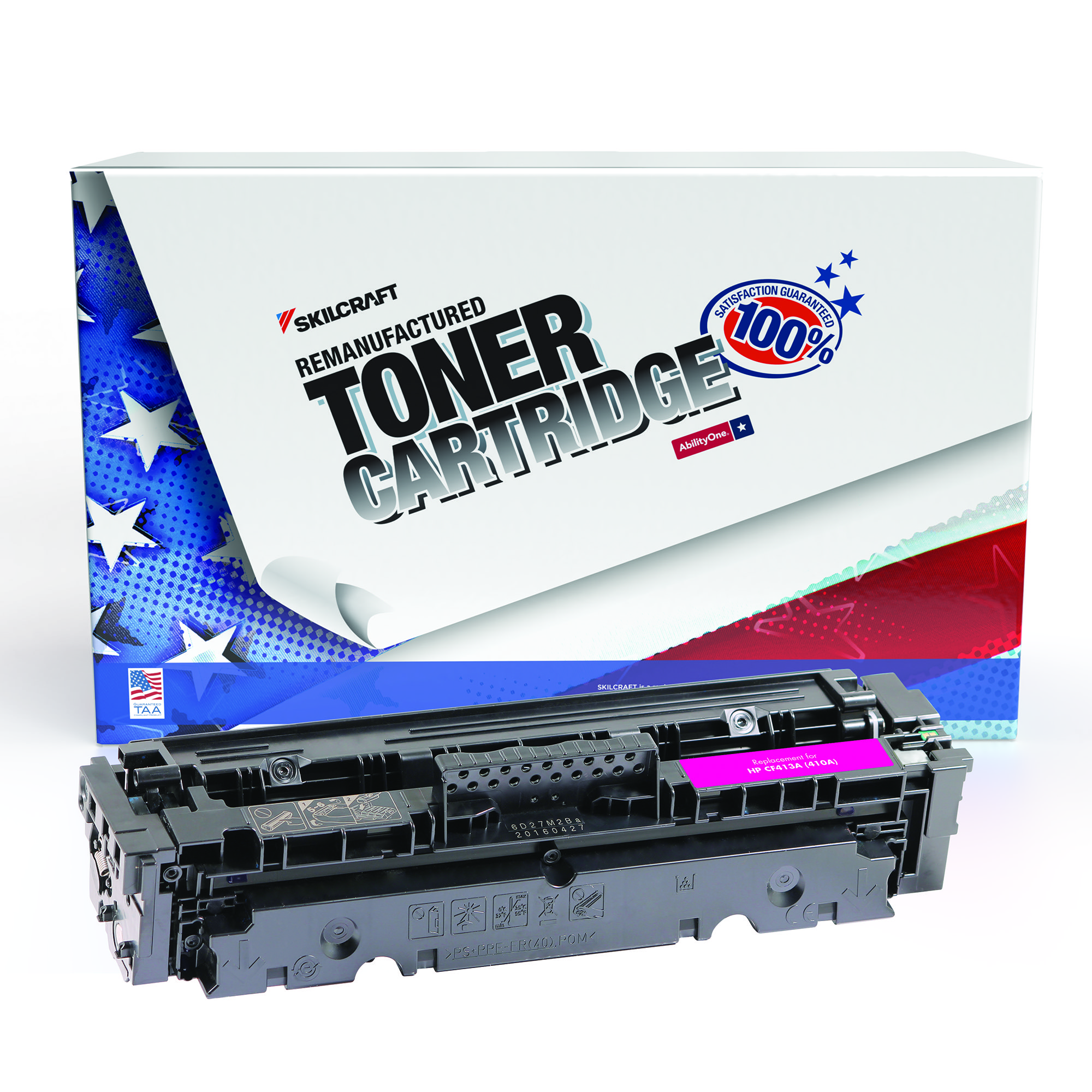 Toner Cartridge, Remanufactured, HP 410A Series, Magenta Ink - Each