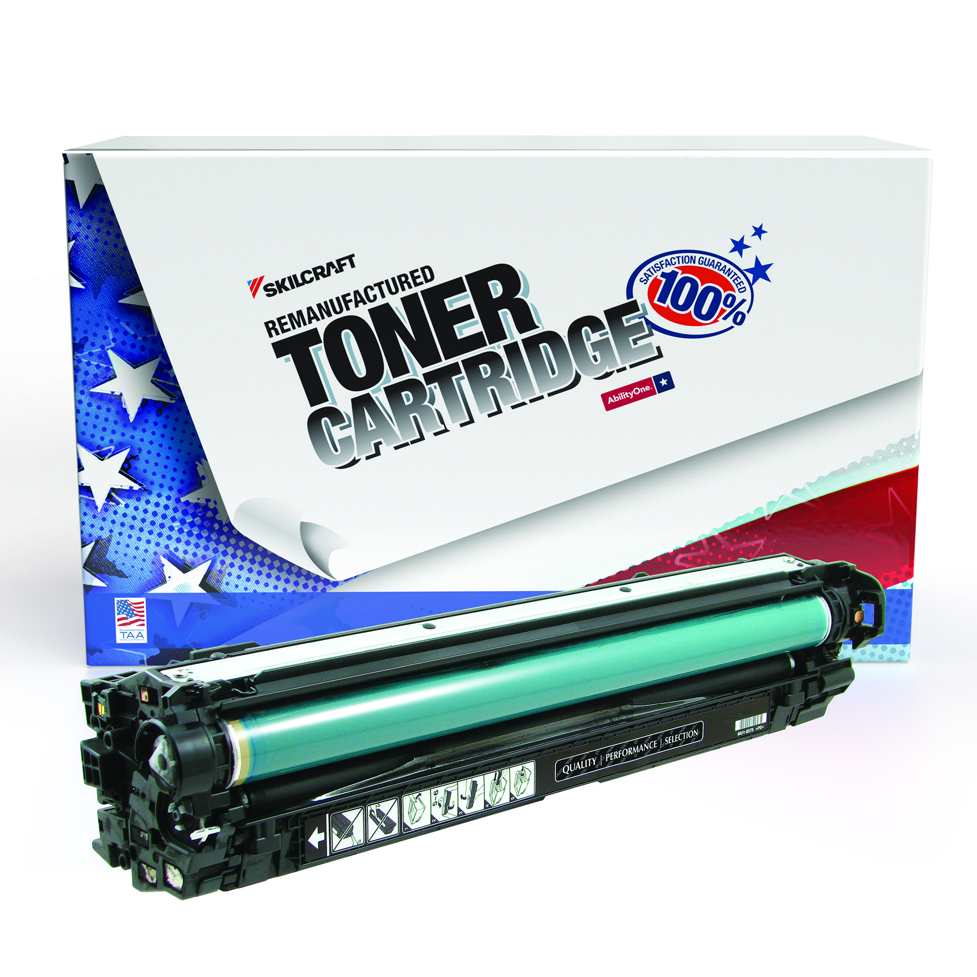 Toner Cartridge, Remanufactured, HP 651A Series, Black Ink - Each