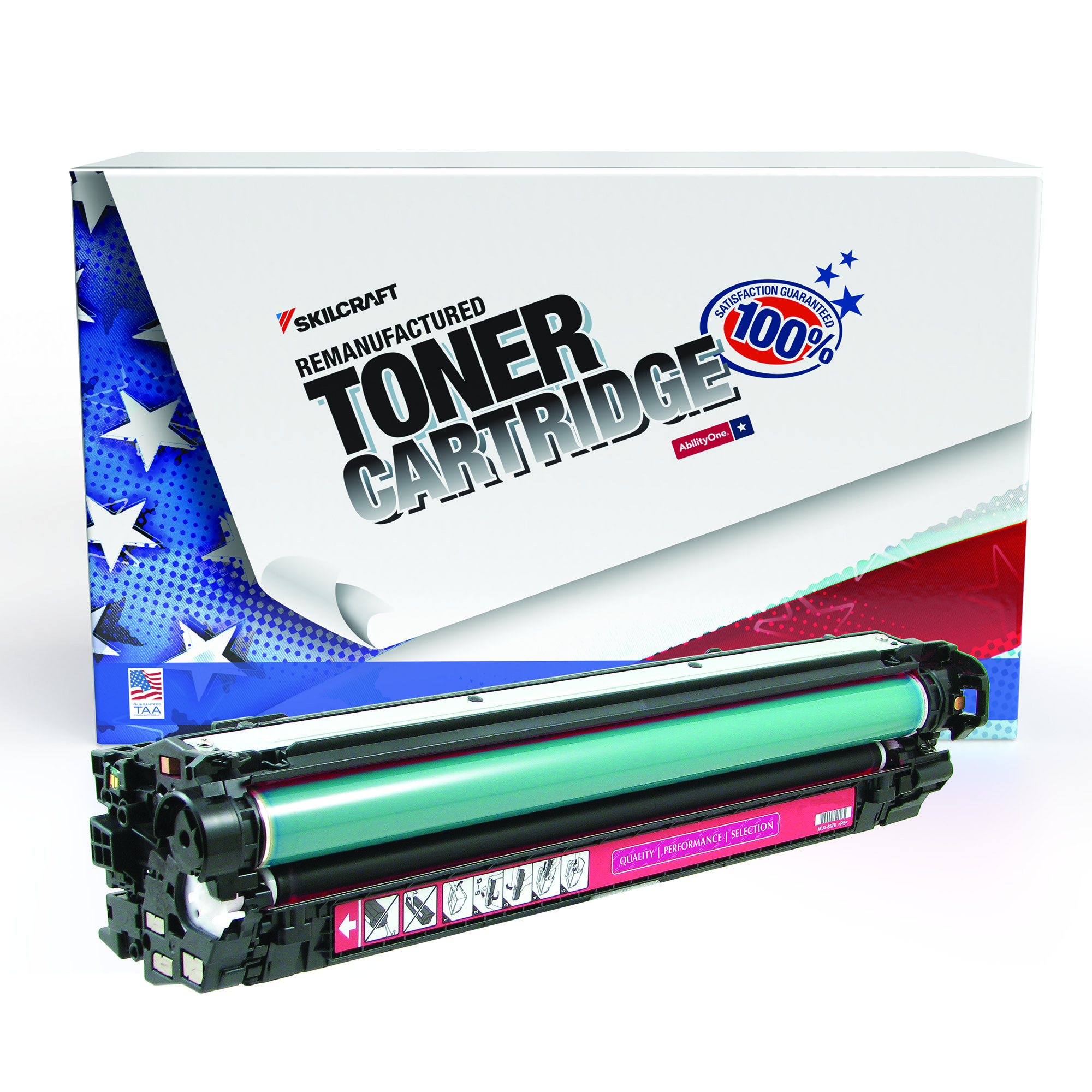 Toner Cartridge, Remanufactured, HP 651A Series, Magenta Ink - Each
