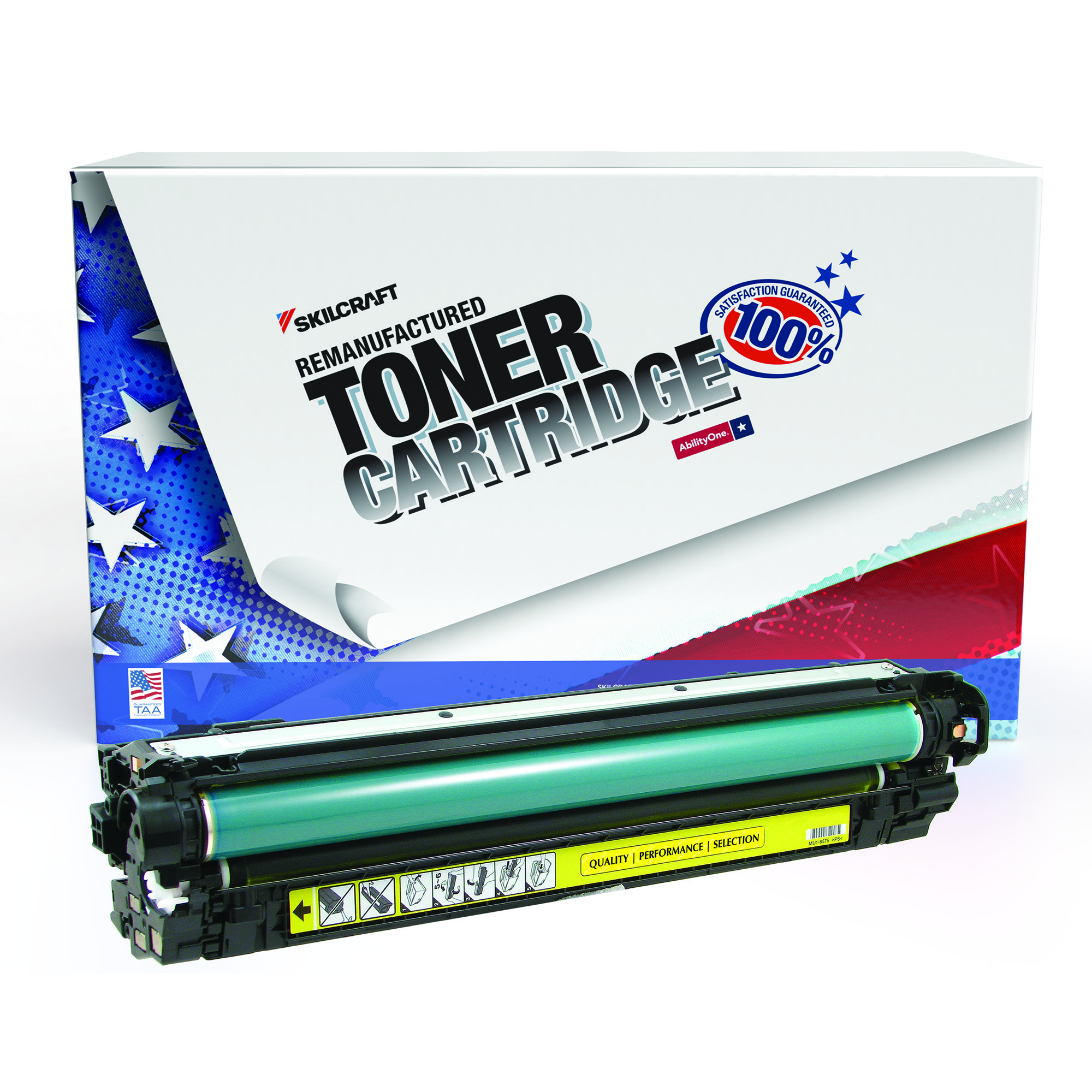 Toner Cartridge, Remanufactured, HP 651A Series, Yellow Ink - Each