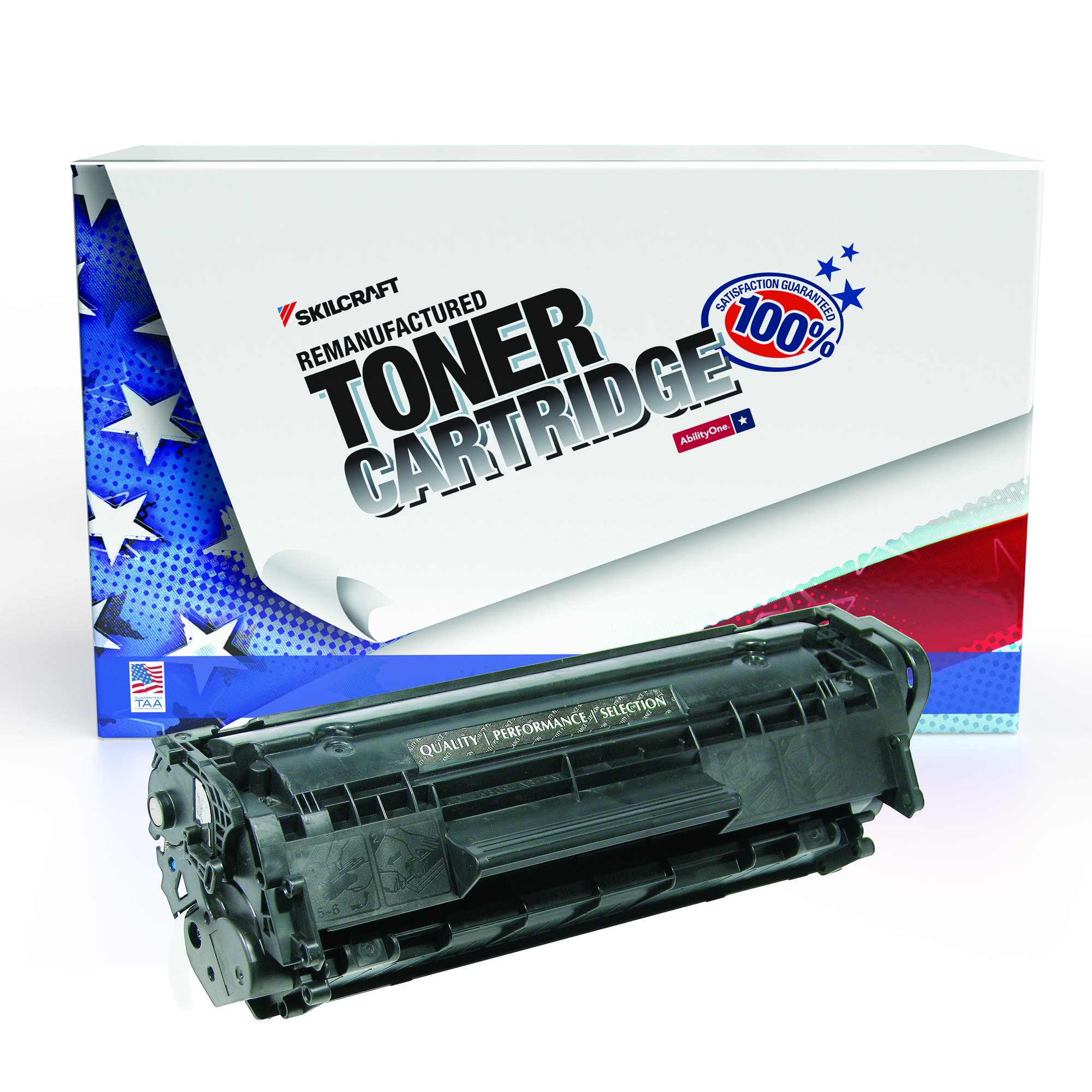 Toner Cartridge, LaserJet, Remanufactured, HP 12A, Black, Page Yield 2000 - Each