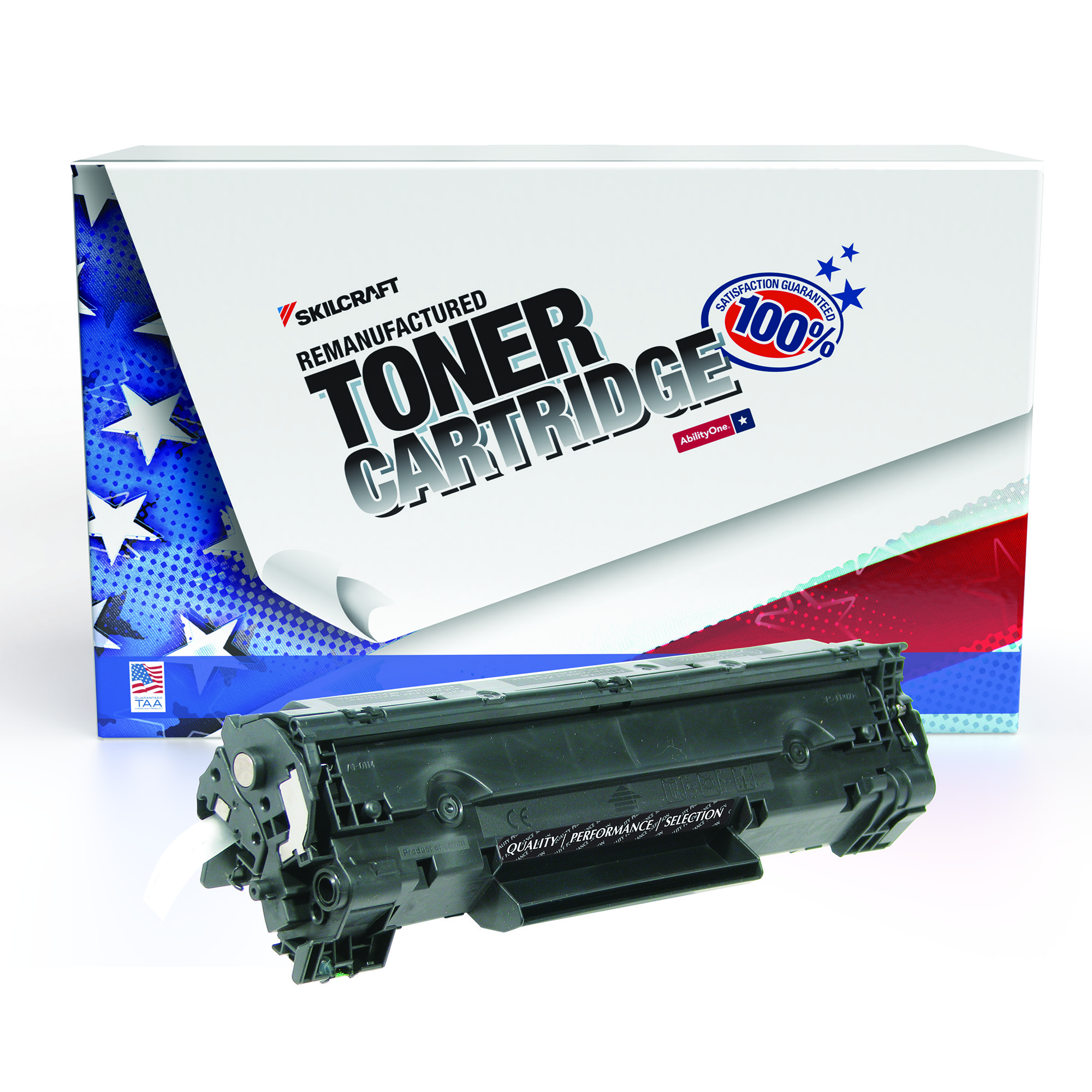 Toner Cartridge, LaserJet, Remanufactured, HP 36A, Black, Page Yield 2000 - Each