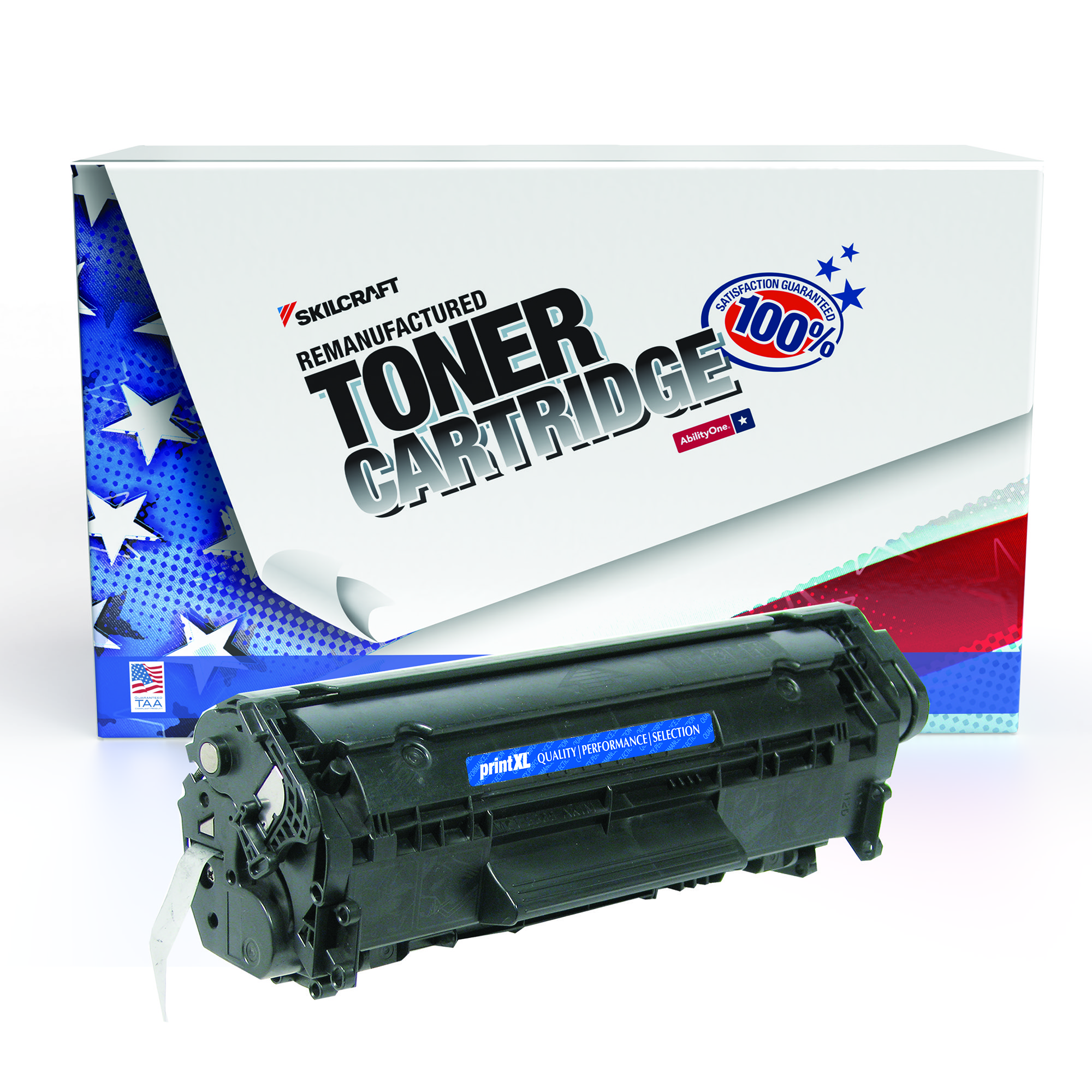 Toner Cartridge, LaserJet, Remanufactured, HP 12X, Black, Page Yield 4000 - Each