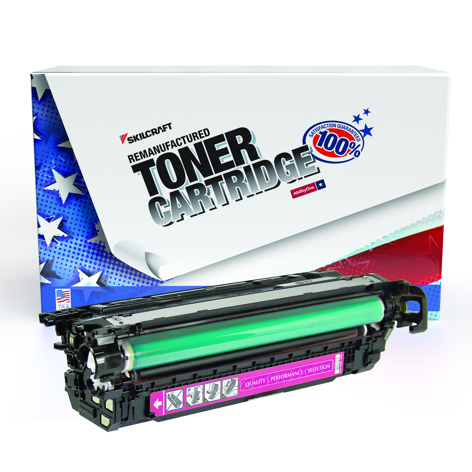 Toner Cartridge, Remanufactured, HP 653A Series, Magenta Ink - Each