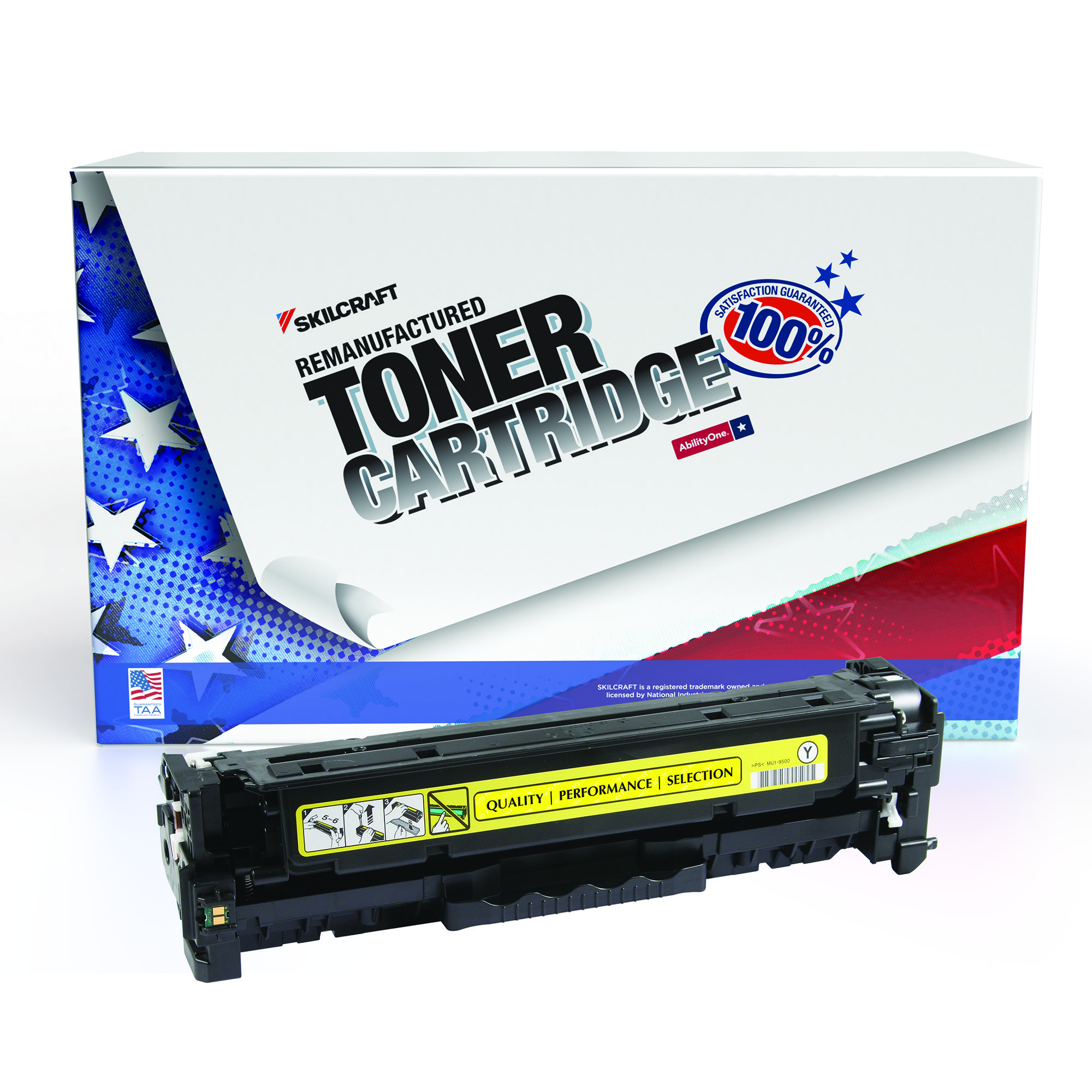 Toner Cartridge, Remanufactured, HP 312A Series, Yellow Ink - Each