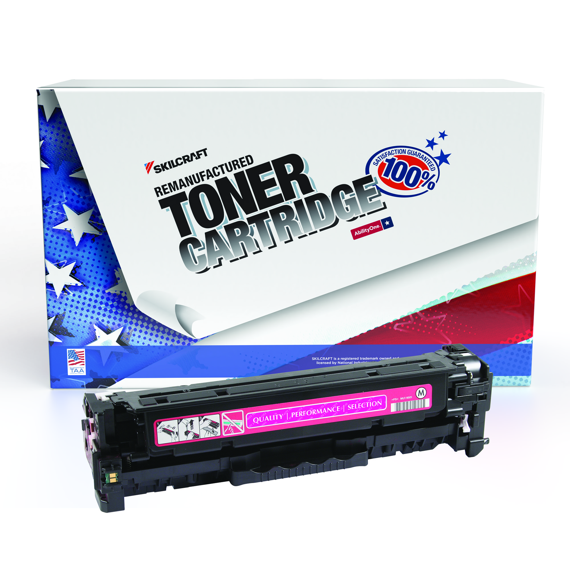 Toner Cartridge, Remanufactured, HP 312A Series, Magenta Ink - Each