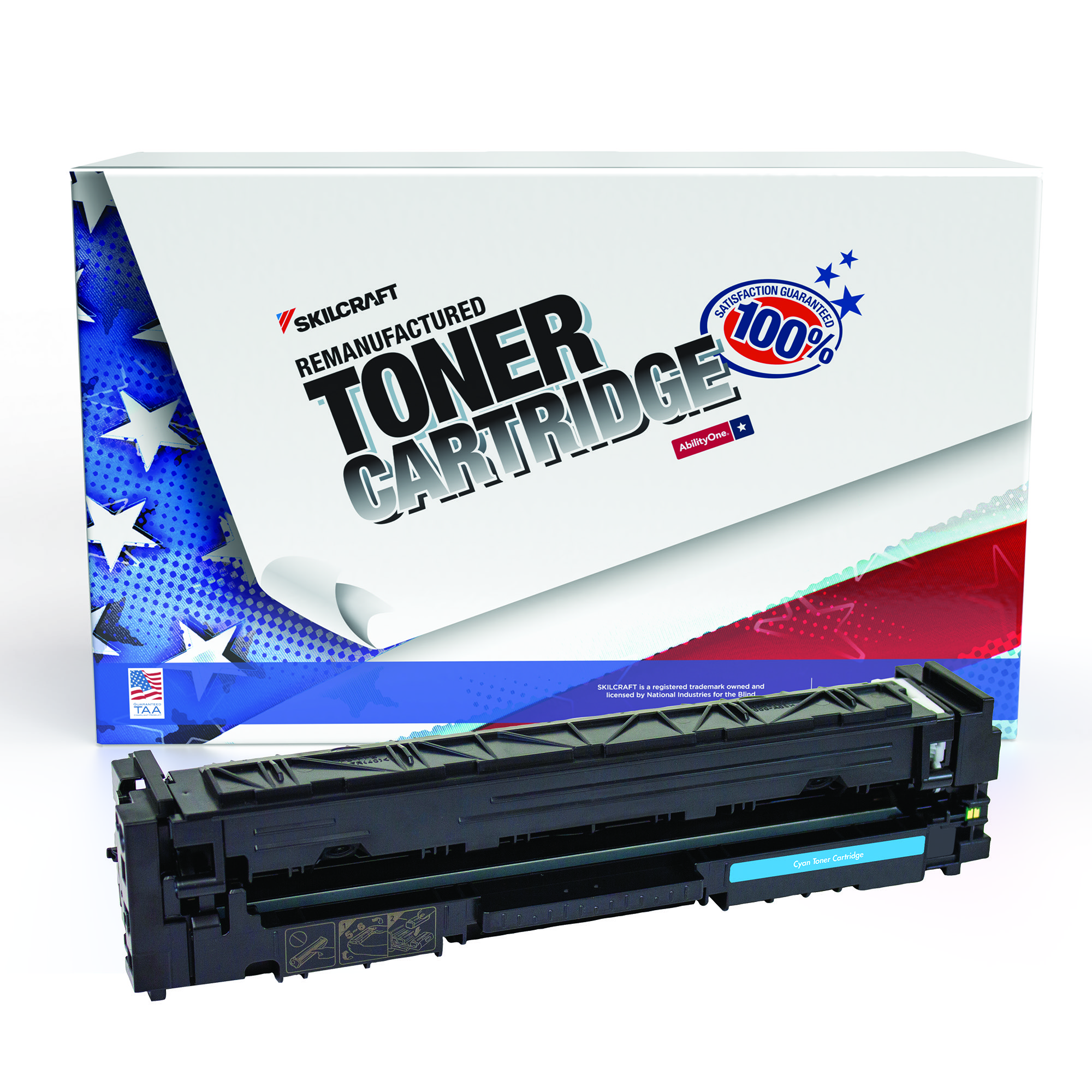 Toner Cartridge, Remanufactured, HP 202X Series, Cyan Ink - Each