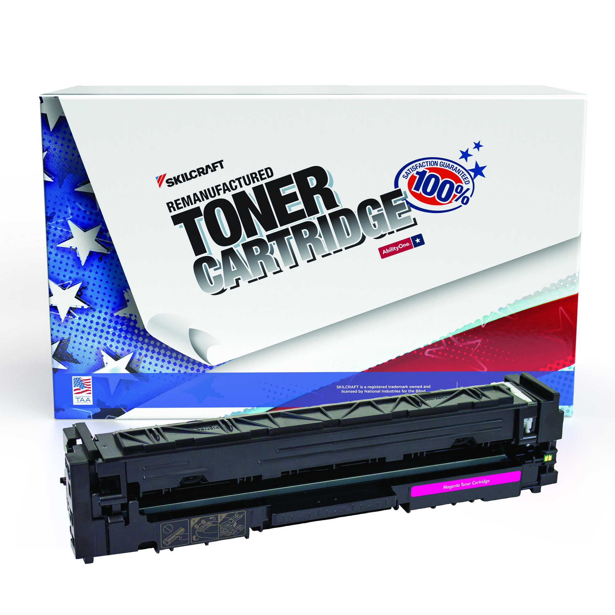 Toner Cartridge, Remanufactured, HP 202X Series, Magenta Ink - Each