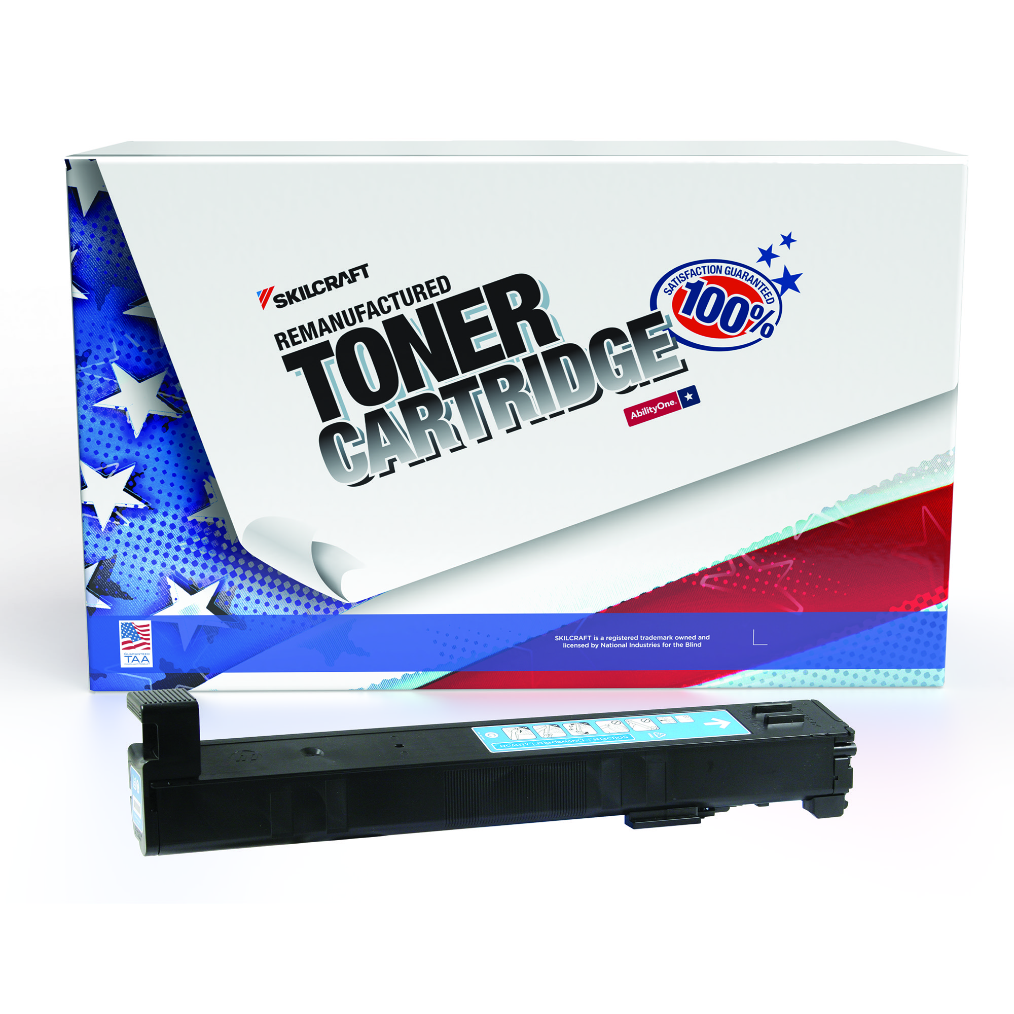 Toner Cartridge, Remanufactured, HP 827A Series, Cyan Ink - Each