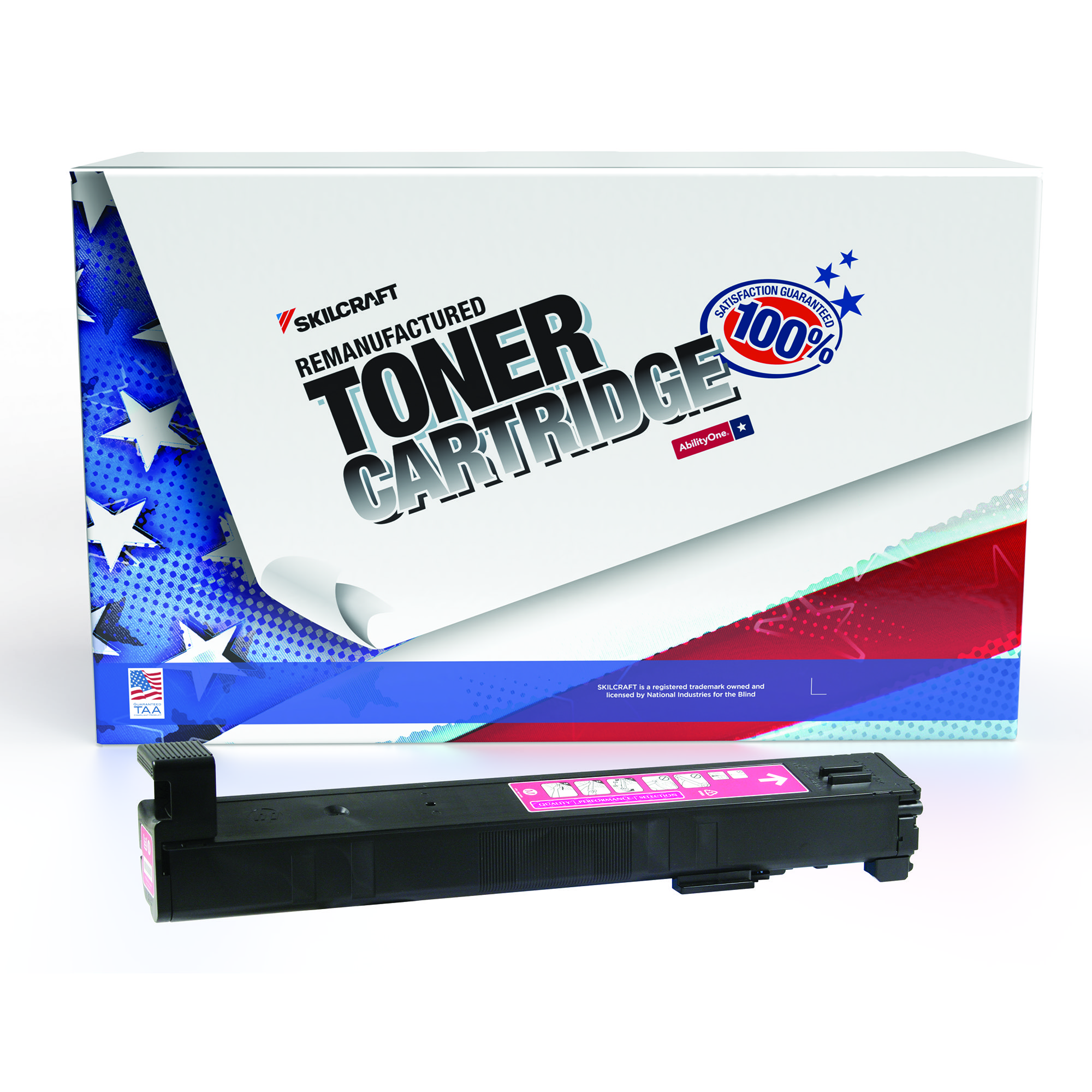Toner Cartridge, Remanufactured, HP 827A Series, Magenta Ink - Each