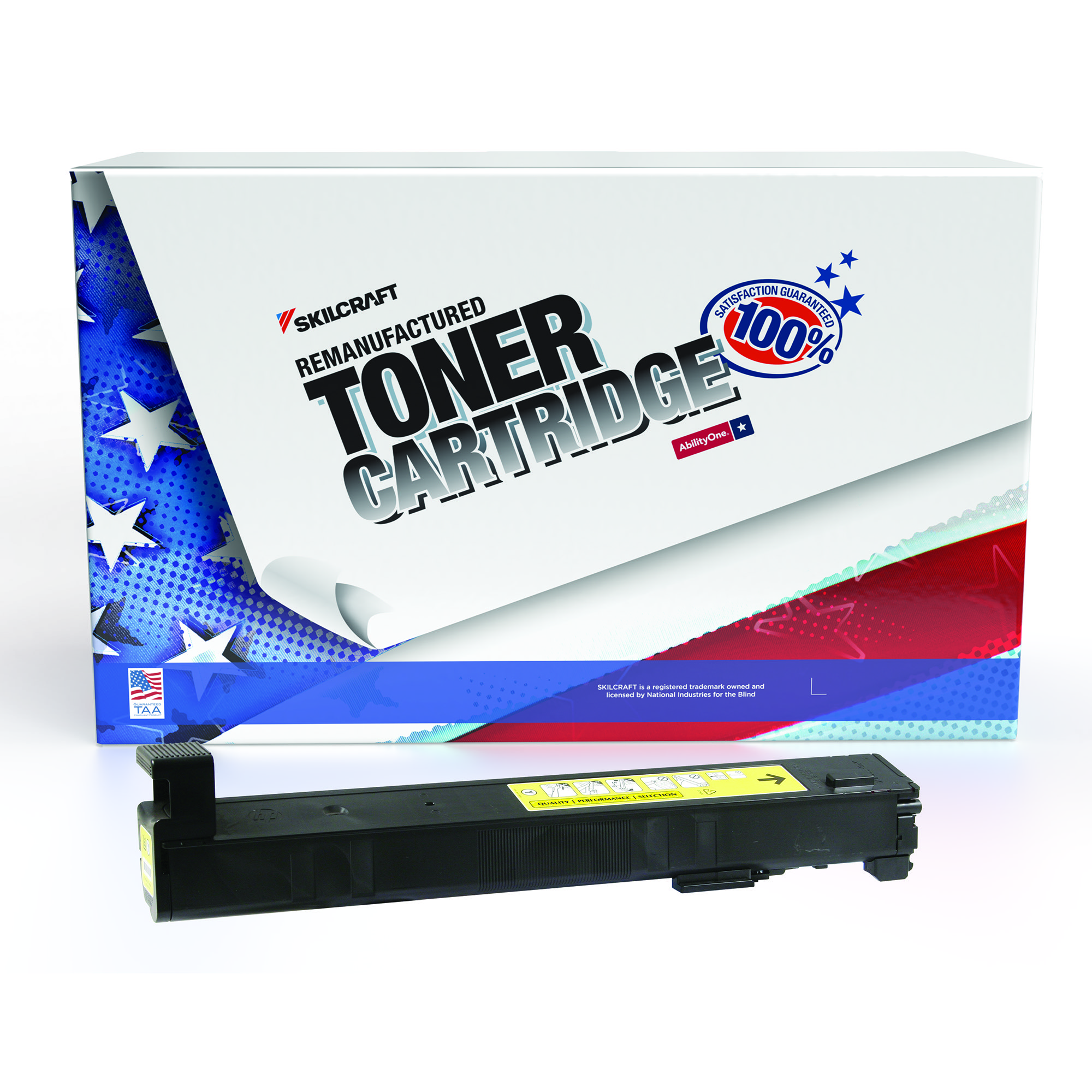 Toner Cartridge, Remanufactured, HP 827A Series, Yellow Ink - Each