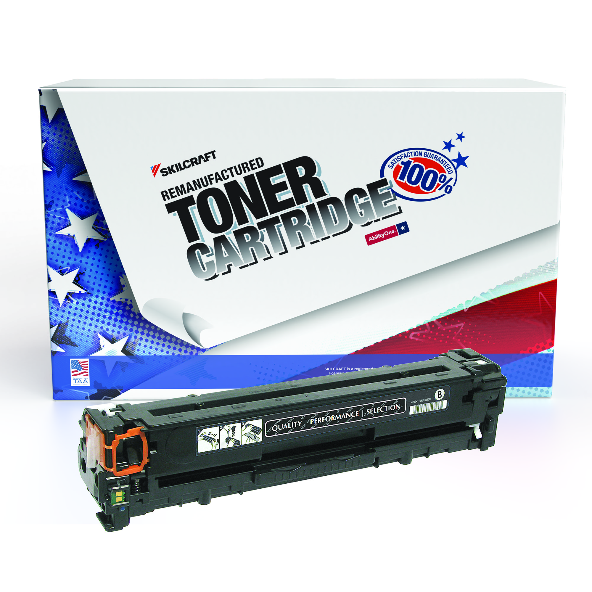 Toner Cartridge, LaserJet, Remanufactured, HP 125A Series, Black, Page Yield 2200 - Each