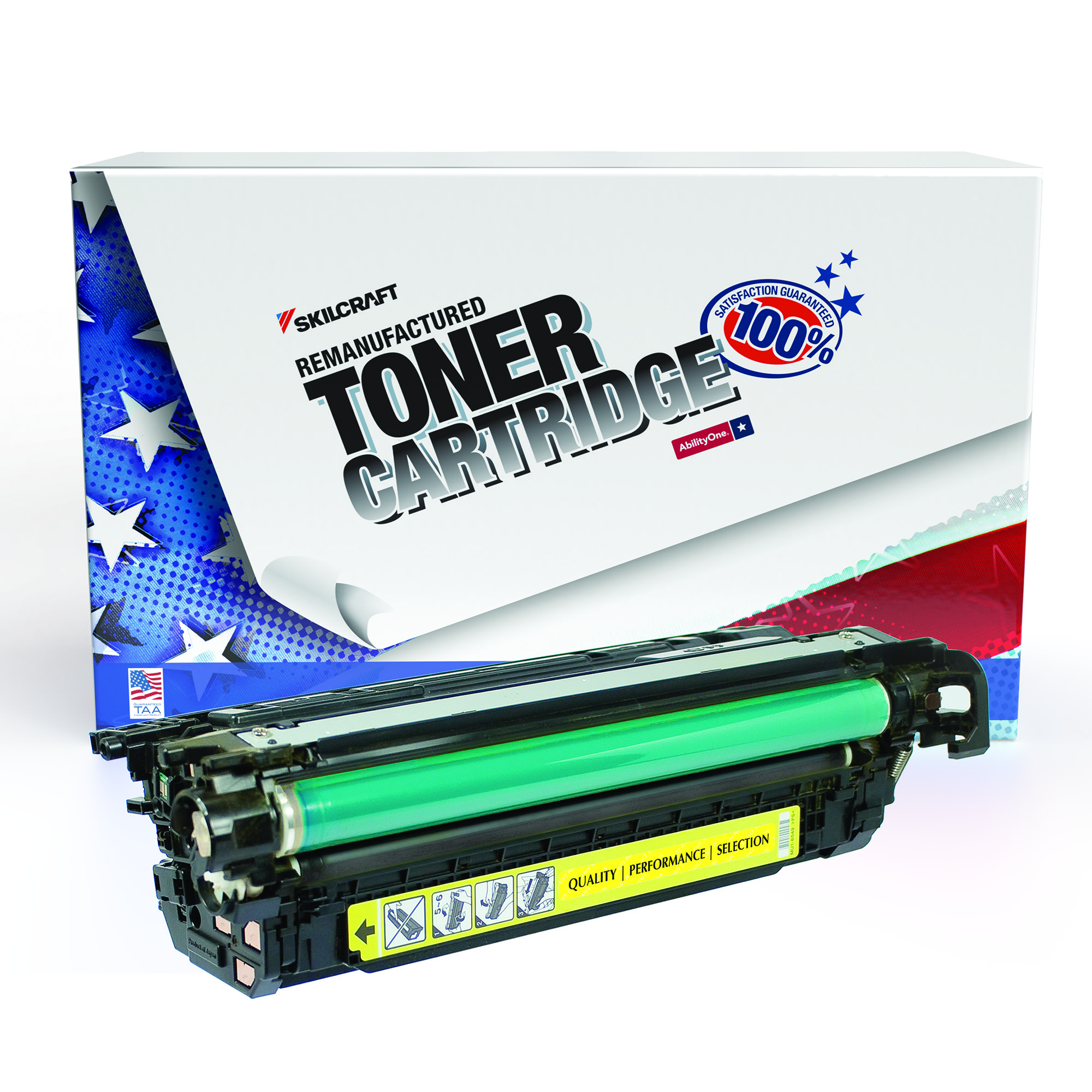 Toner Cartridge, Remanufactured, HP CF332A, Yellow - Each