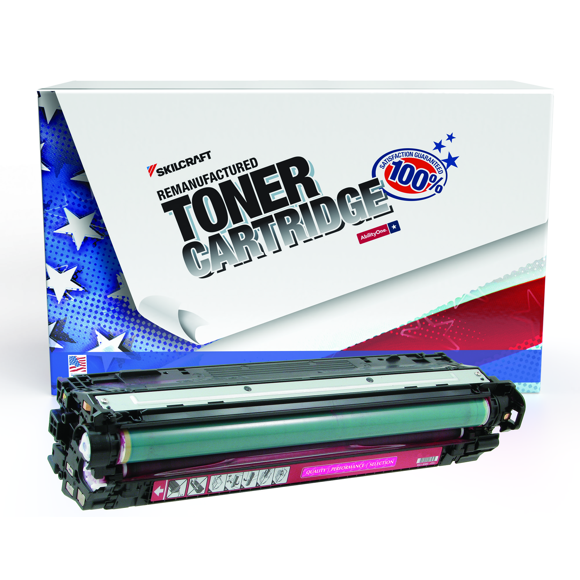 Toner Cartridge, Remanufactured, HP CE743A, Magenta - Each