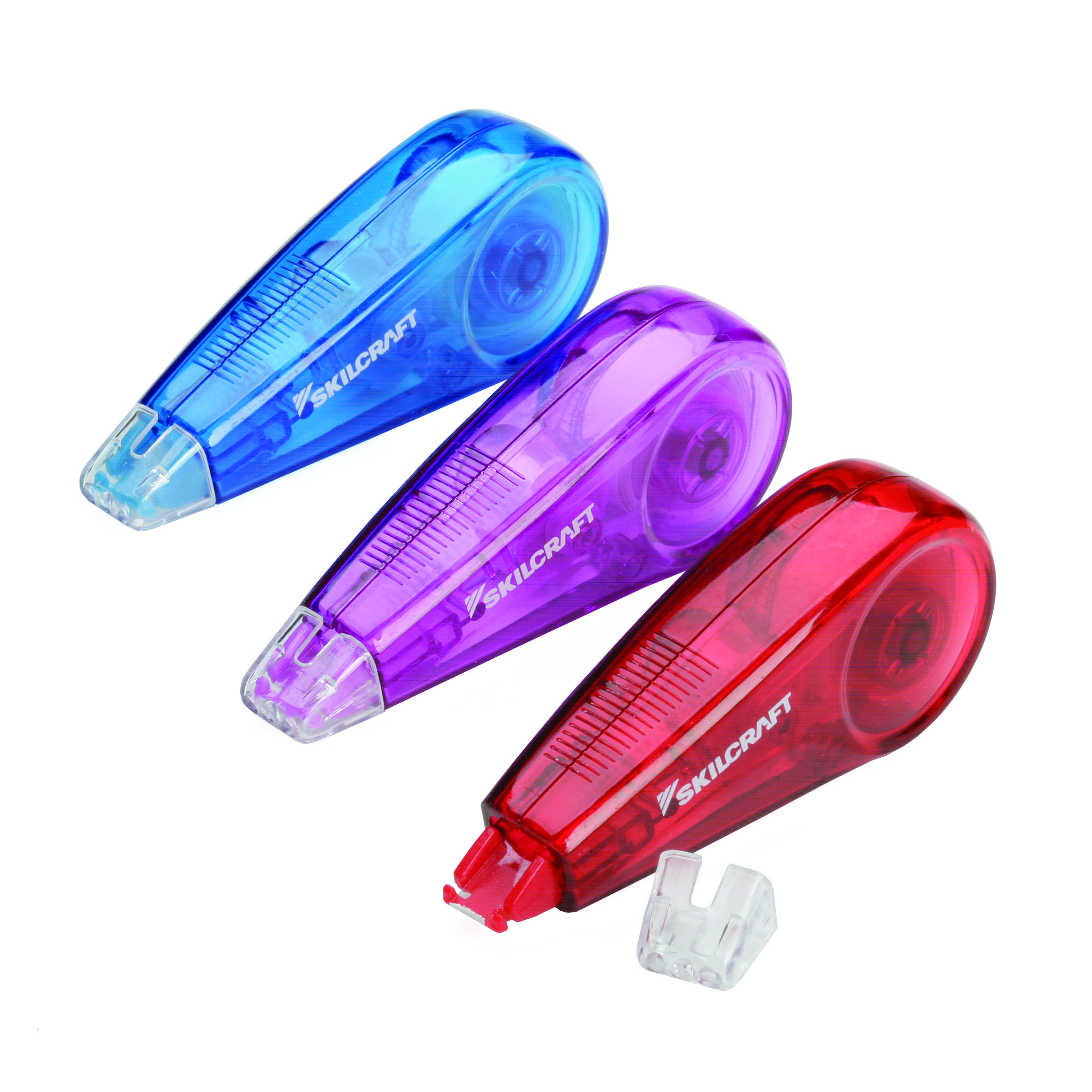 Correction Tape, Mini-Dispenser, Non-Refillable, 3/PK