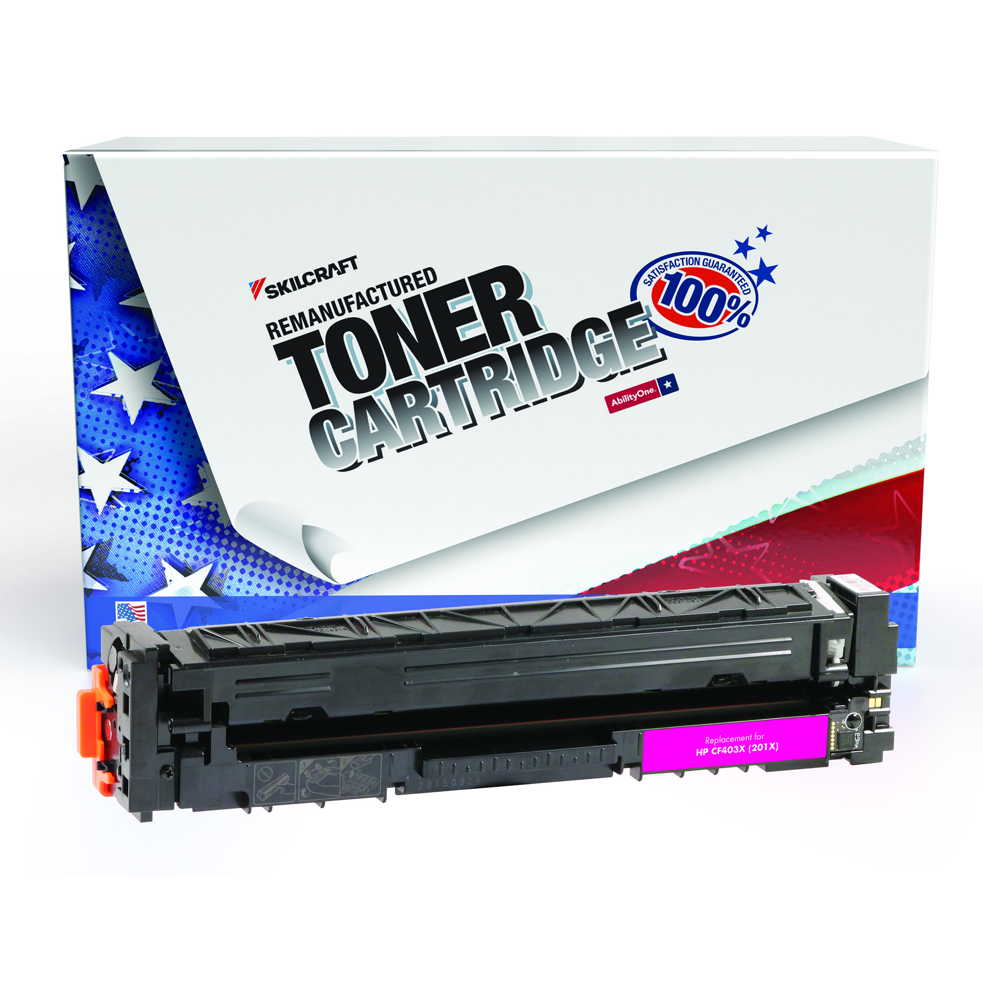 Toner Cartridge, Remanufactured, HP CF403X, Magenta - Each
