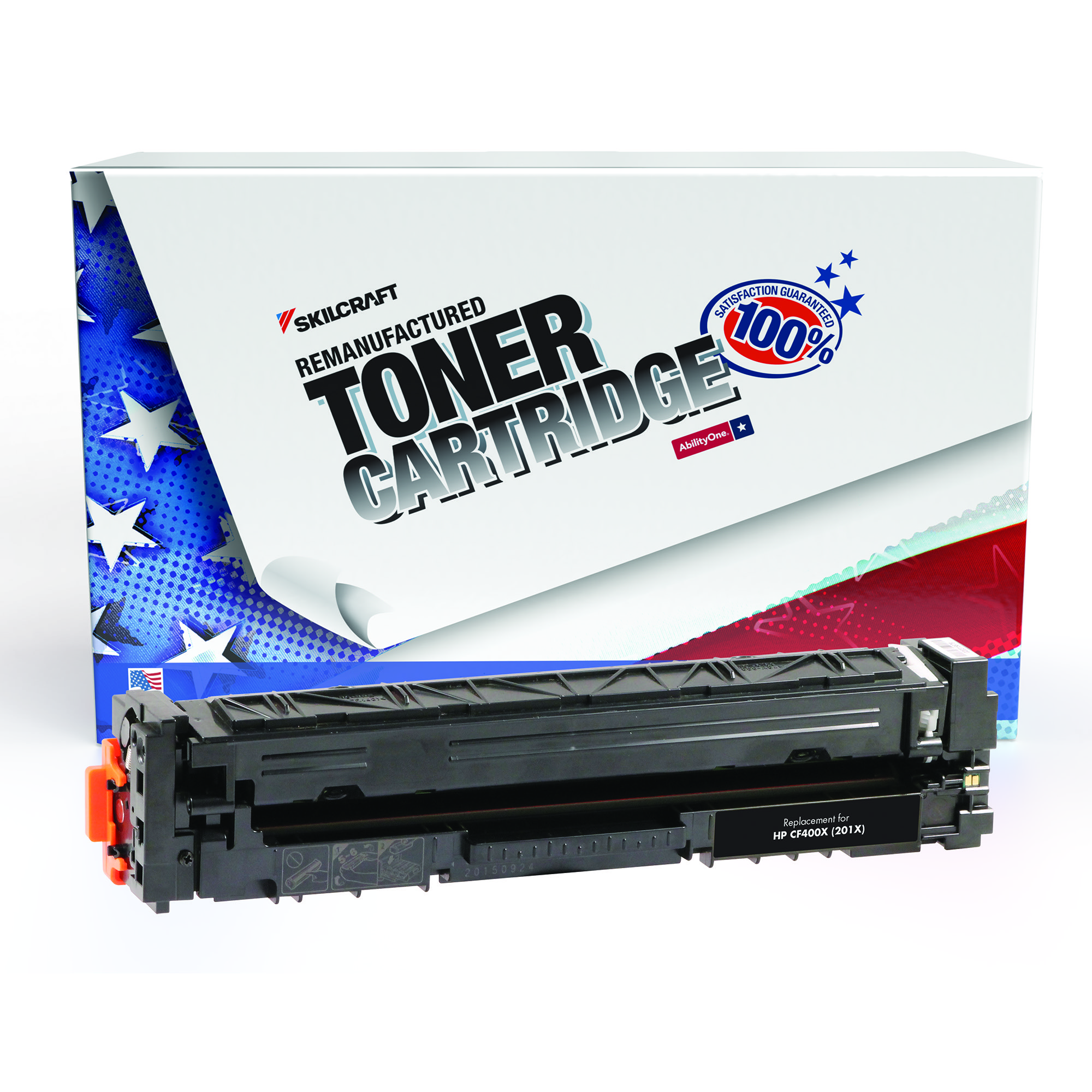 Toner Cartridge, Remanufactured, HP CF400X, Black - Each