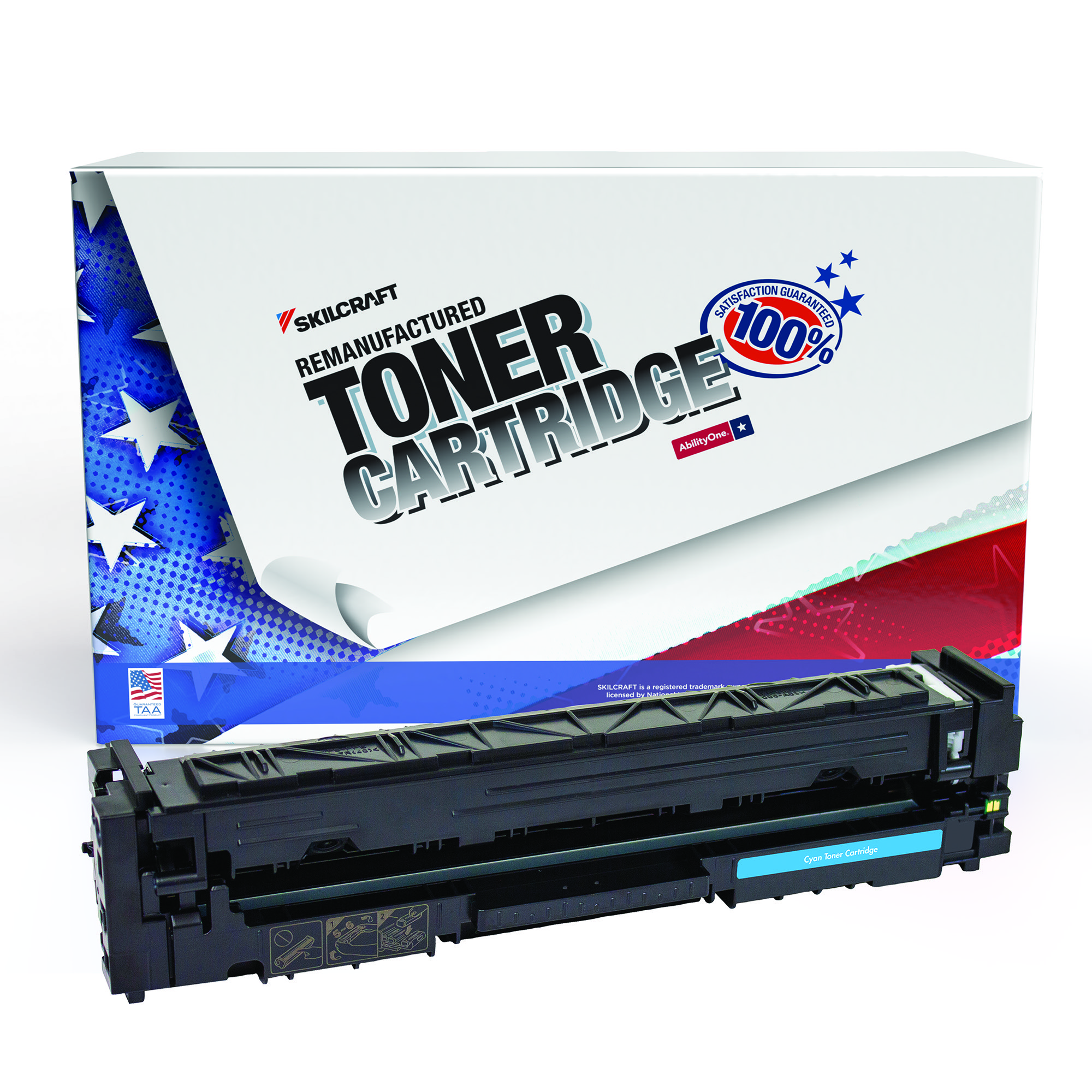 Toner Cartridge, Remanufactured, HP CF501A, Cyan - Each