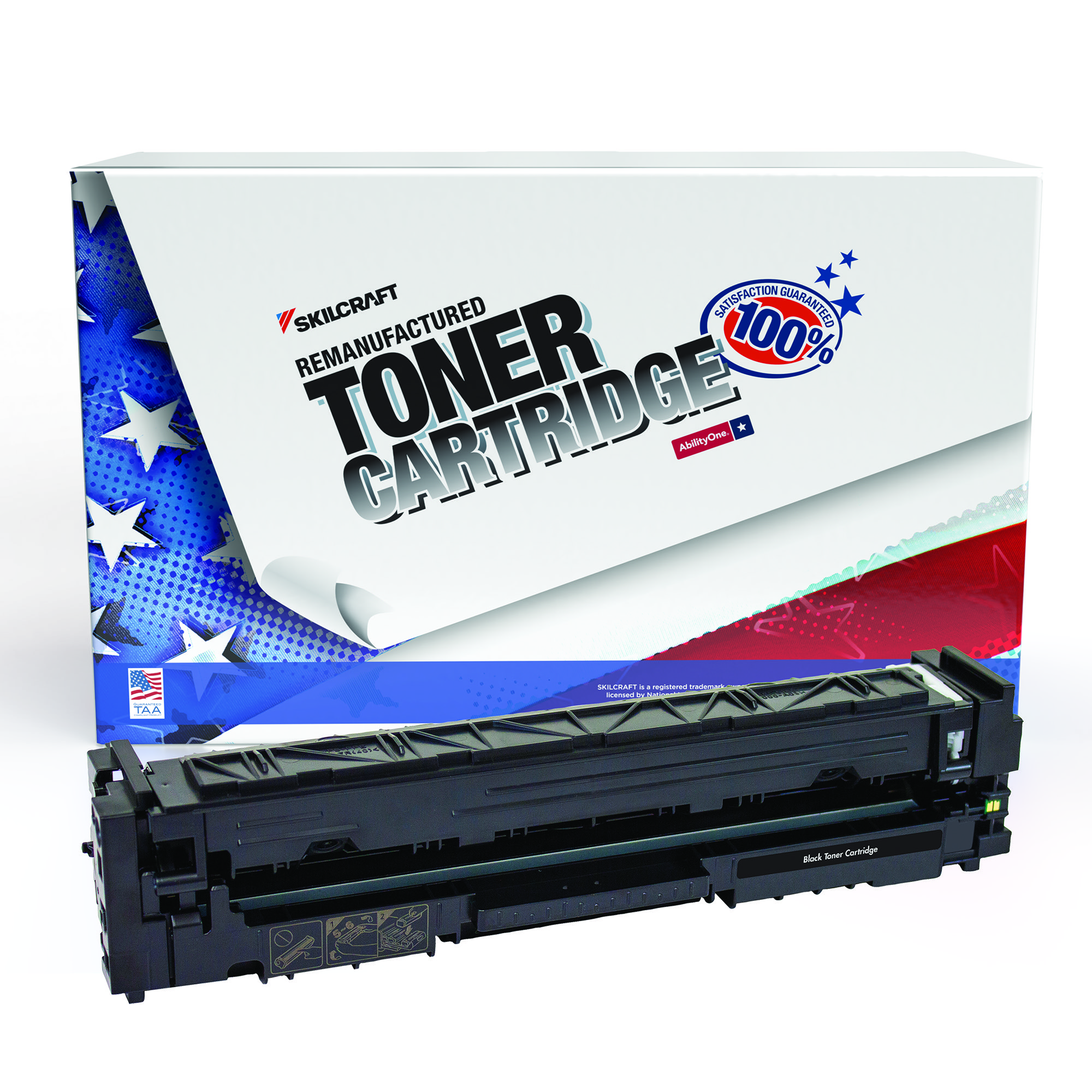 Toner Cartridge, Remanufactured, HP CF500A, Black - Each
