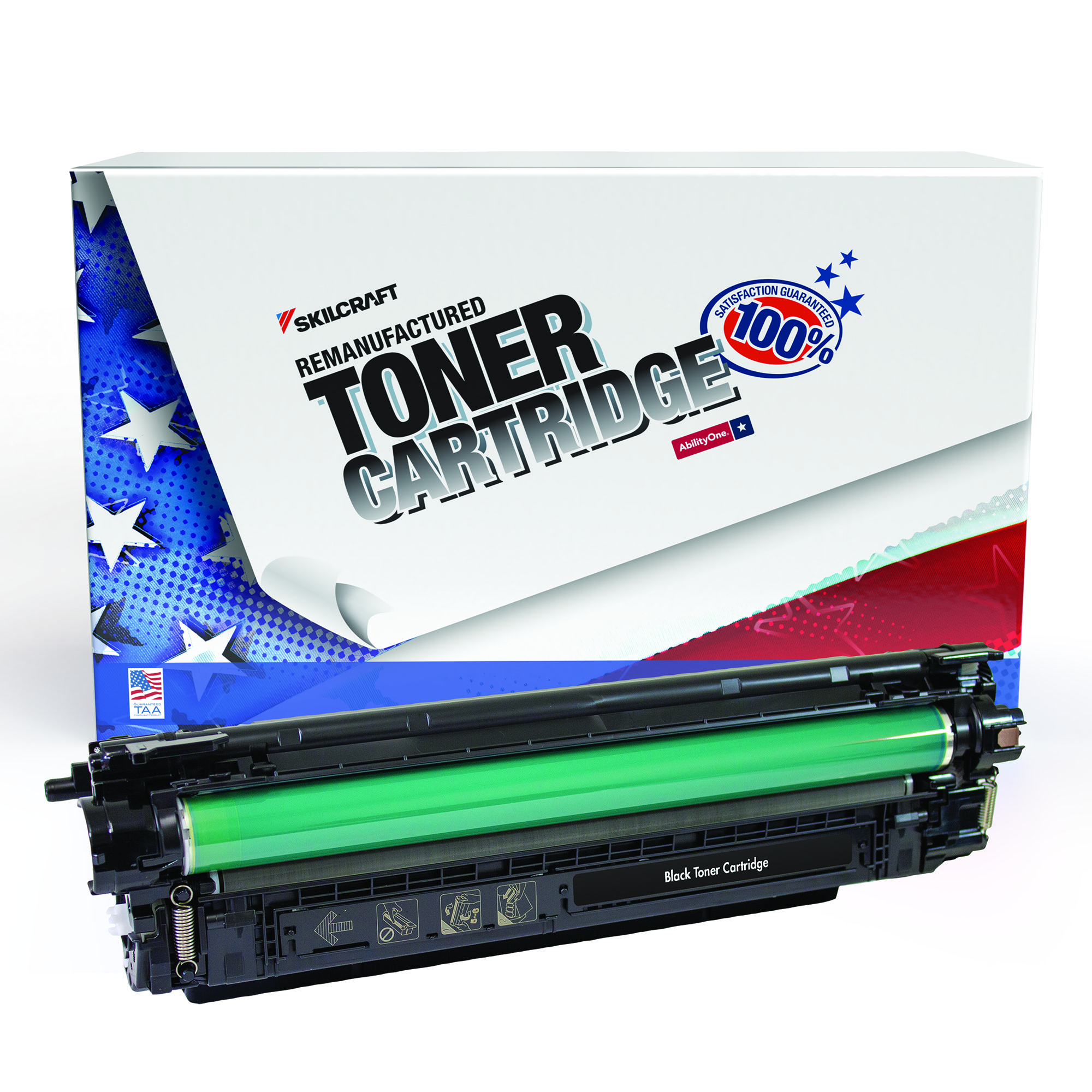 Toner Cartridge, LaserJet, Remanufactured, HP 655A Series, Black, Page Yield 12500 - Each