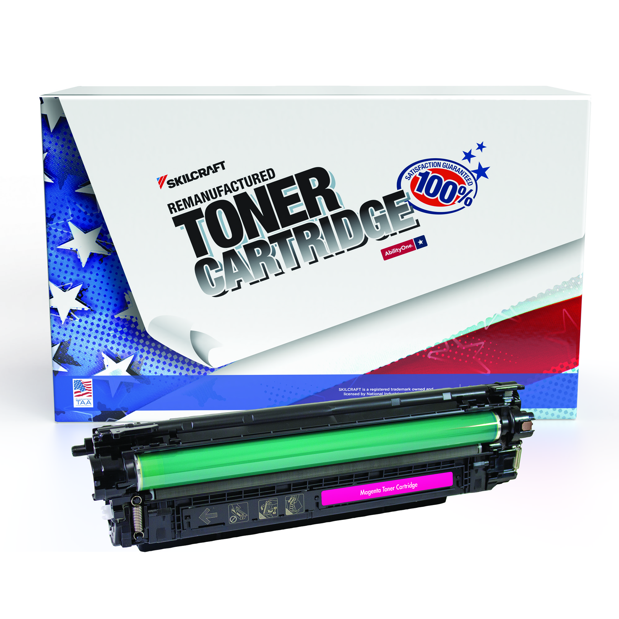 Toner Cartridge, LaserJet, Remanufactured, HP 655A Series, Magenta, Page Yield 10500 - Each