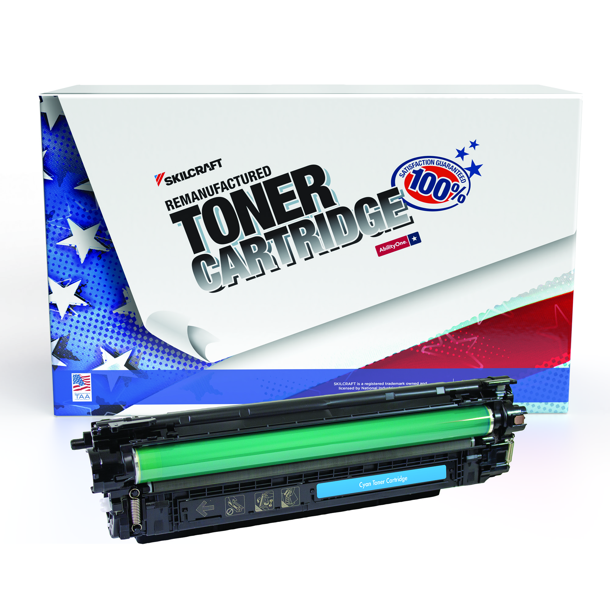 Toner Cartridge, LaserJet, Remanufactured, HP 655A Series, Cyan, Page Yield 10500 - Each