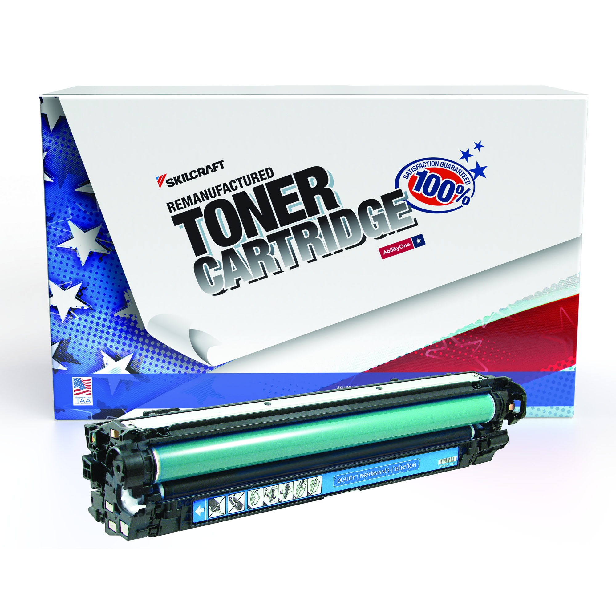 Toner Cartridge, LaserJet, Remanufactured, HP 650A Series, Cyan, Page Yield 15000 - Each